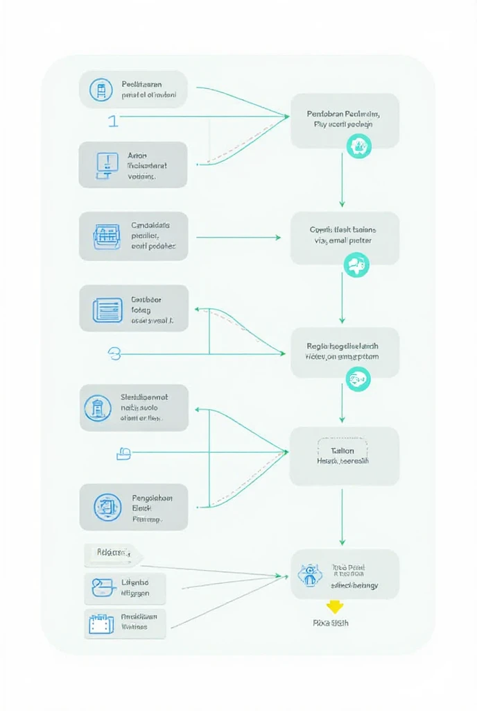 Buat diagram alur (flowchart) that is clean and professional to ...