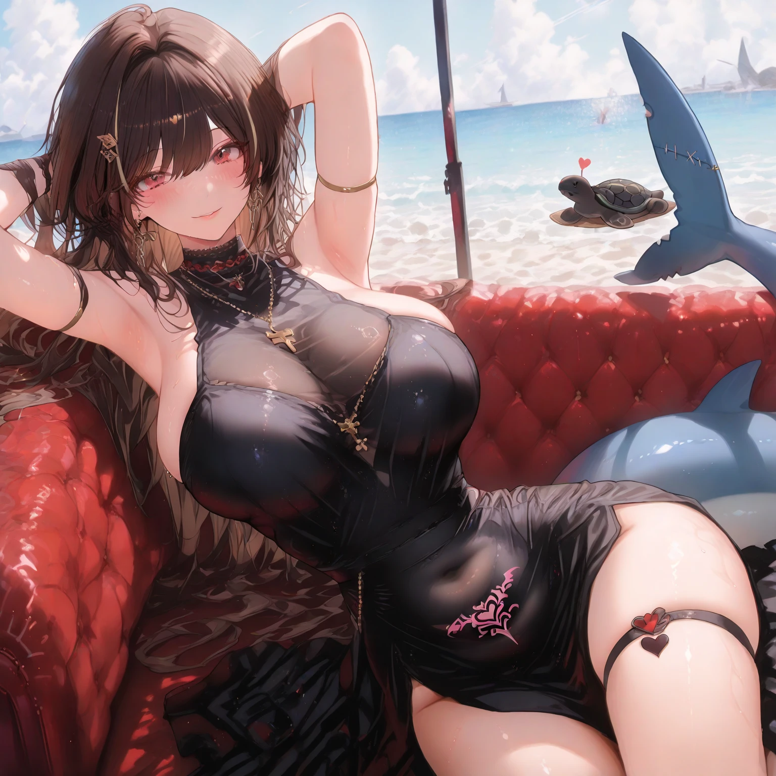 1mujerl，33yo，熟妇，Un MILF，pecho extremadamente grande，Criado sexy，Pornographic exhibition， solo，（Antecedentes con：La selva tropical，Flor de loto，Groundwater）on the plane， Ella tiene el pelo corto y negro，una cabeza de bola，Labio rojo，Doncella Nakeness，dynamicposes，visto de frente， cabello lacio， cielo mayormente nublado，（（（tmasterpiece），（fondo de pantalla muy detallado de CG Unity 8k），Mejor calidad，Cinmatic Lighting，Background detallado，hermosos ojos detallados，pupilas brillantes，（muy fino y hermoso），（Beautiful and detailed eye description），ojos azules，Labio rojo，Ultra - detallado，tmasterpiece，）），staring at the camera，（La parte superior del cuerpo），A high resolution，Ultra - detallado），Revelando los senos，Genitals only，  protuberancia，Fuga de los genitales，incontinencia，legs are open，sexyposture，Dedos de camello，tez enrojecida，Fachada，Estudiante de primaria，（Vistiendo：，desnudez）solamente ，Parte inferior del cuerpo desnuda，legs are open, cuerpo mojado y perfecto