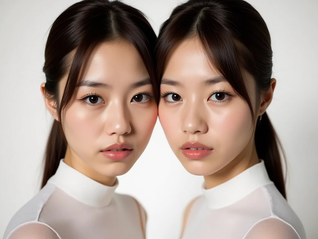 （lifelike, realistic， high resolution：1.3）， 1 fille avec un corps parfait， Super fine face and eyes，Longhaire，pigtails,  Very tight tank top in random colors：1.2， jupe courte， tetas grandes, Exposer le décolleté, peeping 