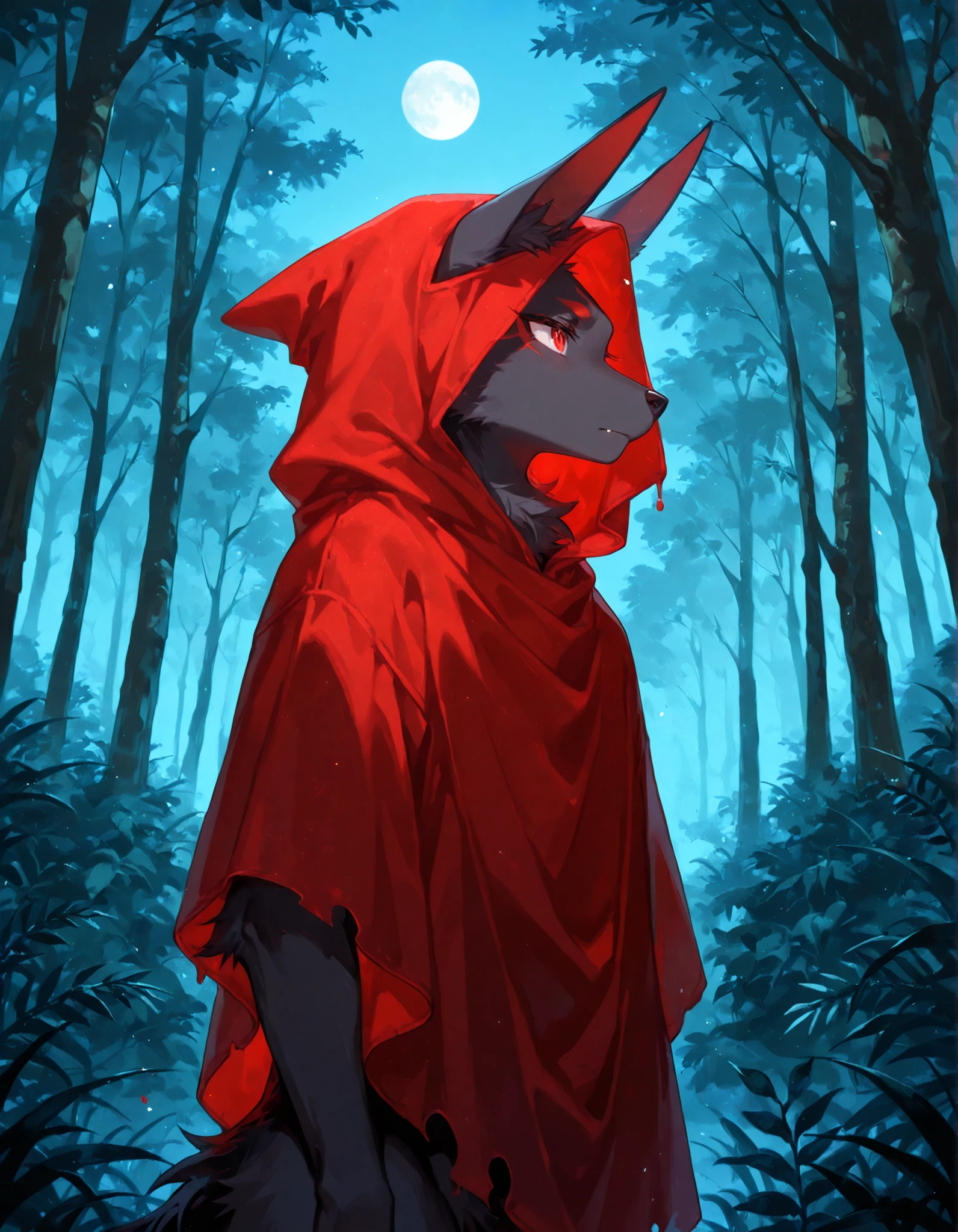 Hands, black fur, detailed, cult of the lamb, lamb, by zackary911, by chunie