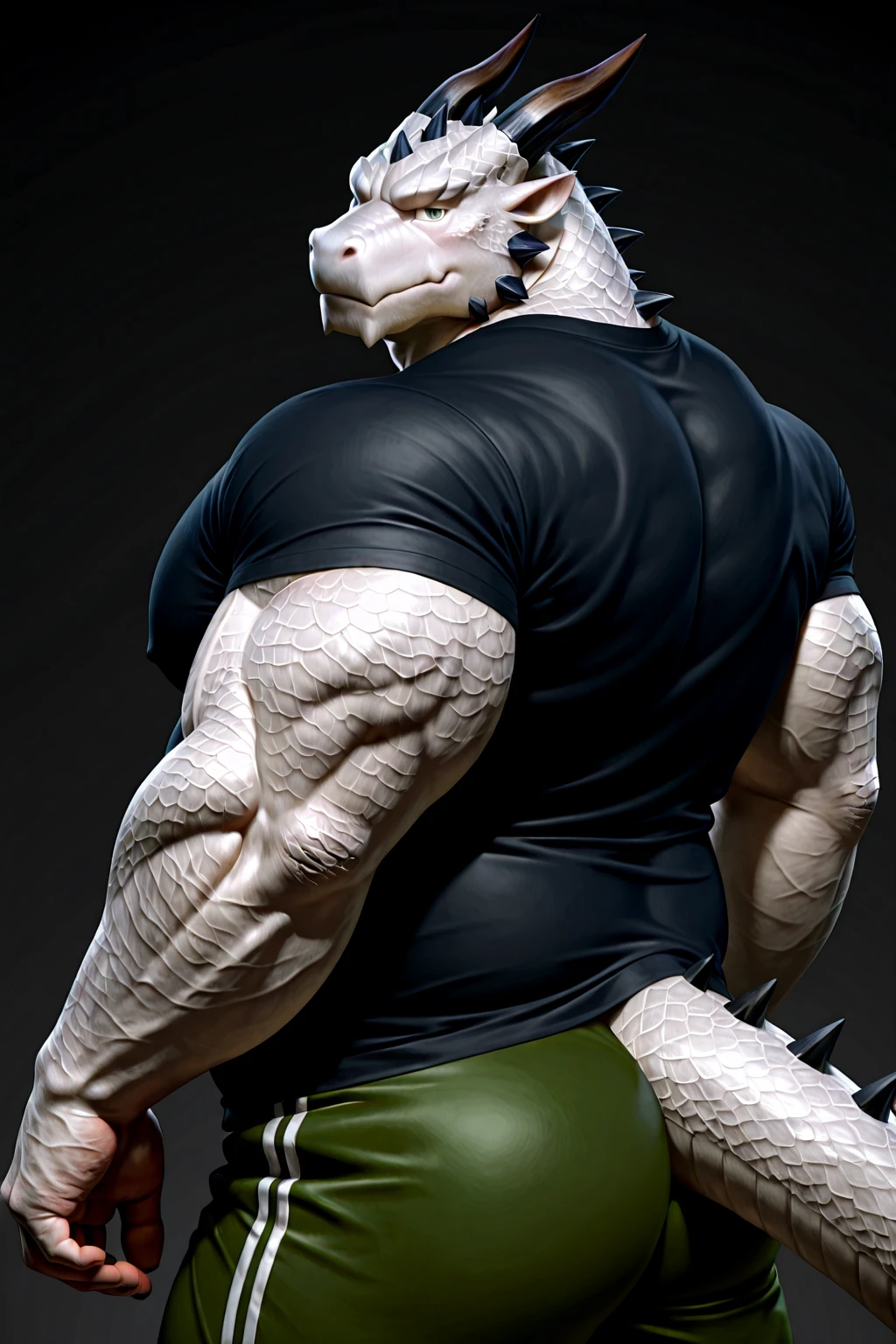 4k, high resolution, best quality, perfect lightning, perfect, solo, anthro, young, boy,white wolf:2.0, furry body, (fluffy mane:1.2), fluffy tail, male, adult, (bulky2:0, thick muscles2:0, huge muscles:2.0, hyper muscles:2.0), (thick biceps, veiny biceps, broad shoulders:2.0), (thick legs, thick calves:1.1), (digitigrade legs, 4 toes:1.2), perfect colors, (photorealistic fur, detailed fur, epic, masterpiece), (suggestive posing:1.2), ( smile,  grin 1.3), detailed beach,detailed wolf eyes:2.0, by k0suna, by darkgem， ring，hyper arms:2.0，veins,white body,white fur,hyper butt:2.0,hyper paws:2.0，standing，thick legs，thick butts:2.0,sweat body:2.0,massive butt:2.0,black hat,hyper ass:2.0,huge ass,long legs,juicy butt:2.0