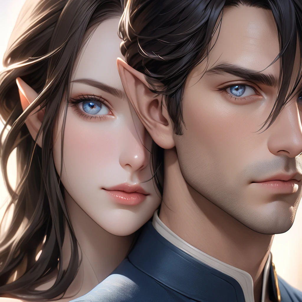 one punch man manga drawing style, A female Dark fantasy warrior, she has shoulder-lenght Black hair and very fine features, she is too beautiful. Her skin is pale and has many brown natural stains, she wears an elegant and royal white armor.