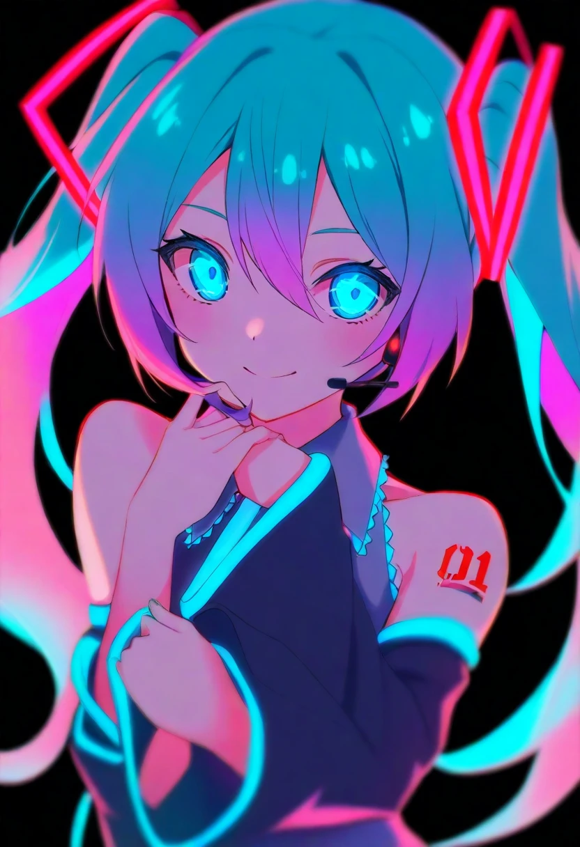 (Front view, Face-to-face audience:1.2), in the center, 3D, 3D model, unreal engine, | digital  portrait, | 1 girl, alone, aqua hair color, short hairstyle, light blue eyes, | (neon wireless headphones headset:1.2), (black neon futuristic mouse mask:1.2), dark blue hoodie, | futuristic city lights, sunset, building,  scenery, neon lightke, Depth of the bounds written,