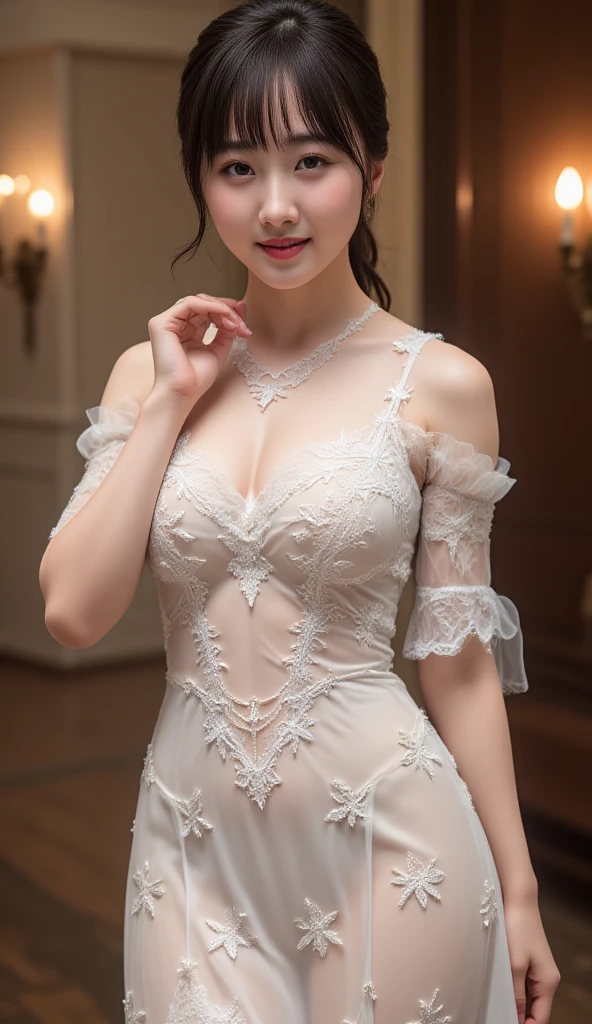 intricate,delicate,sheer dress,mother with children,detailed facial features,beautiful eyes,sensual,elegant,soft lighting,warm colors,photorealistic,cinematic composition,depth of field,masterpiece