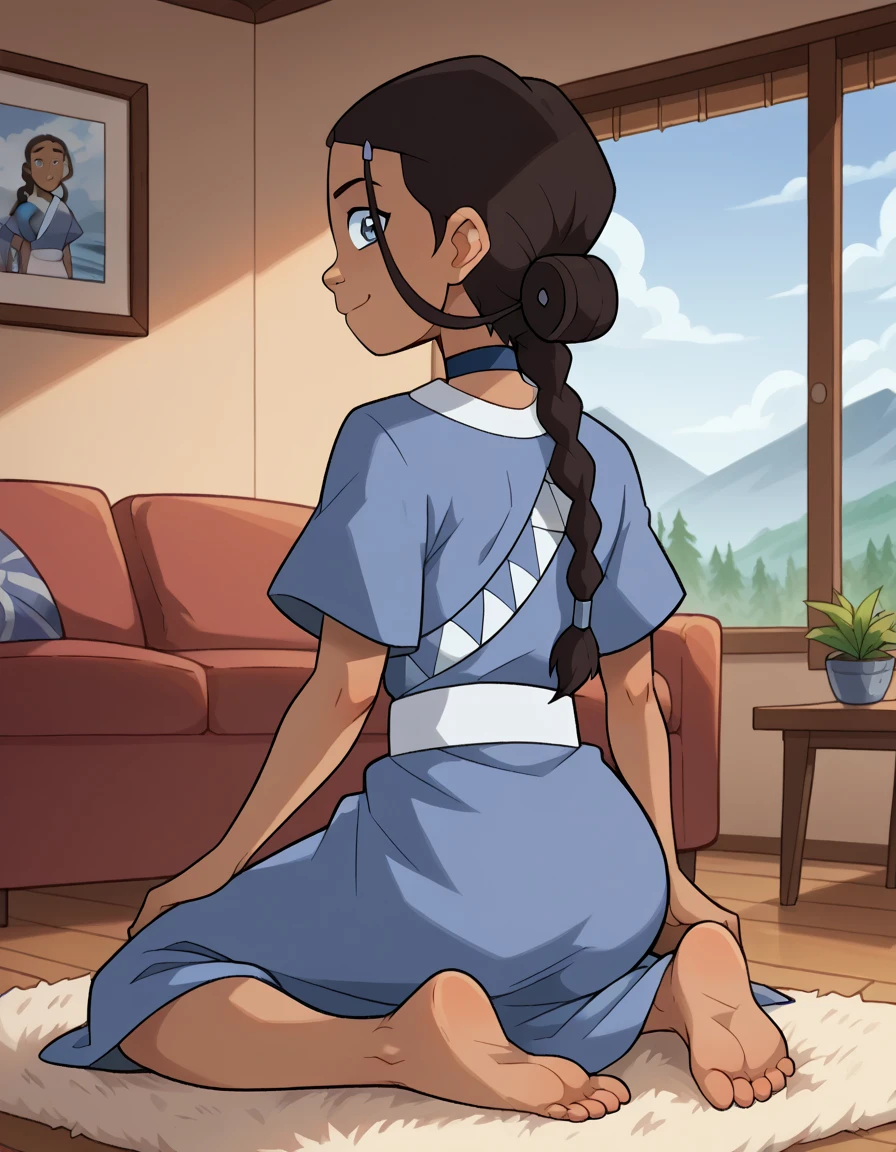 (,muscular:1.2),view from above,,The legend of korra, korra,(medium tits,,stockings,,mouth veil,,sitting cross - legged:1.2 ,)( meditating,lotus pose sitting on meditation:1.4), lifting skirt, closed eyes
