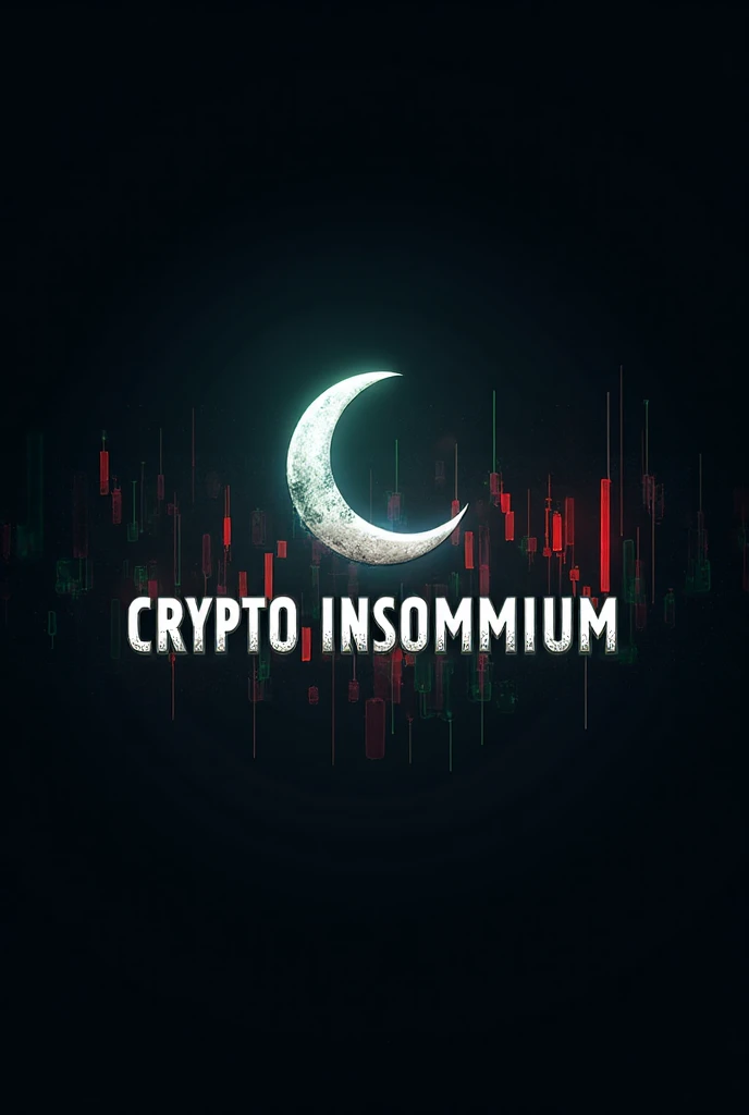 Logo with the name CRYPTO INSOMNIUM, set in the background green and ...