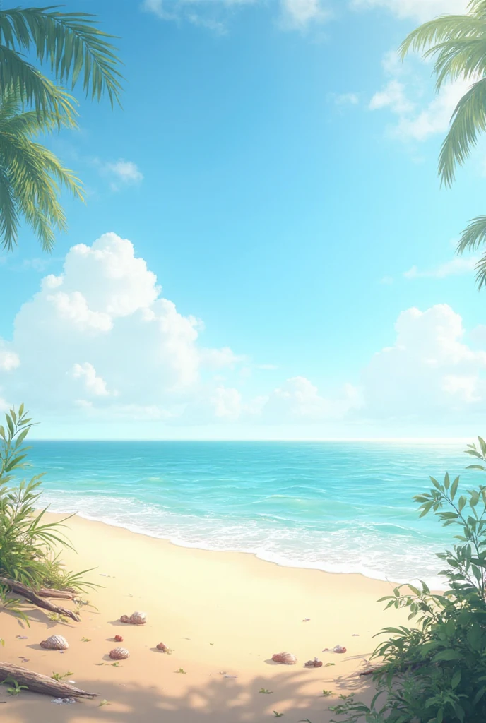 Beach Background Seaart Ai
