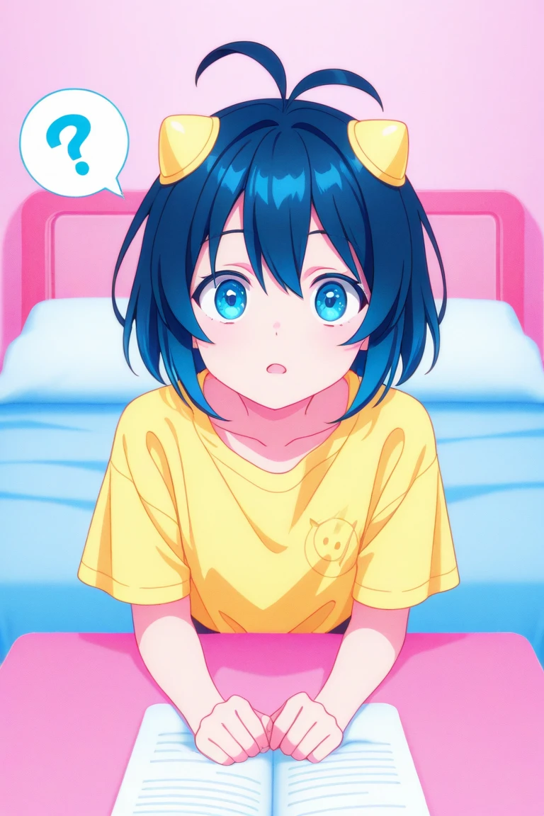 18 year old girl, large eyes, big eyelashes, thin eyebrows, half full cheeks, thick lips, curly black hair with accessories , using a long-sleeved crop top, showing the , , calcetas largas blancas, black tennises, laying on a bed, , violation, in the 18 years old girl