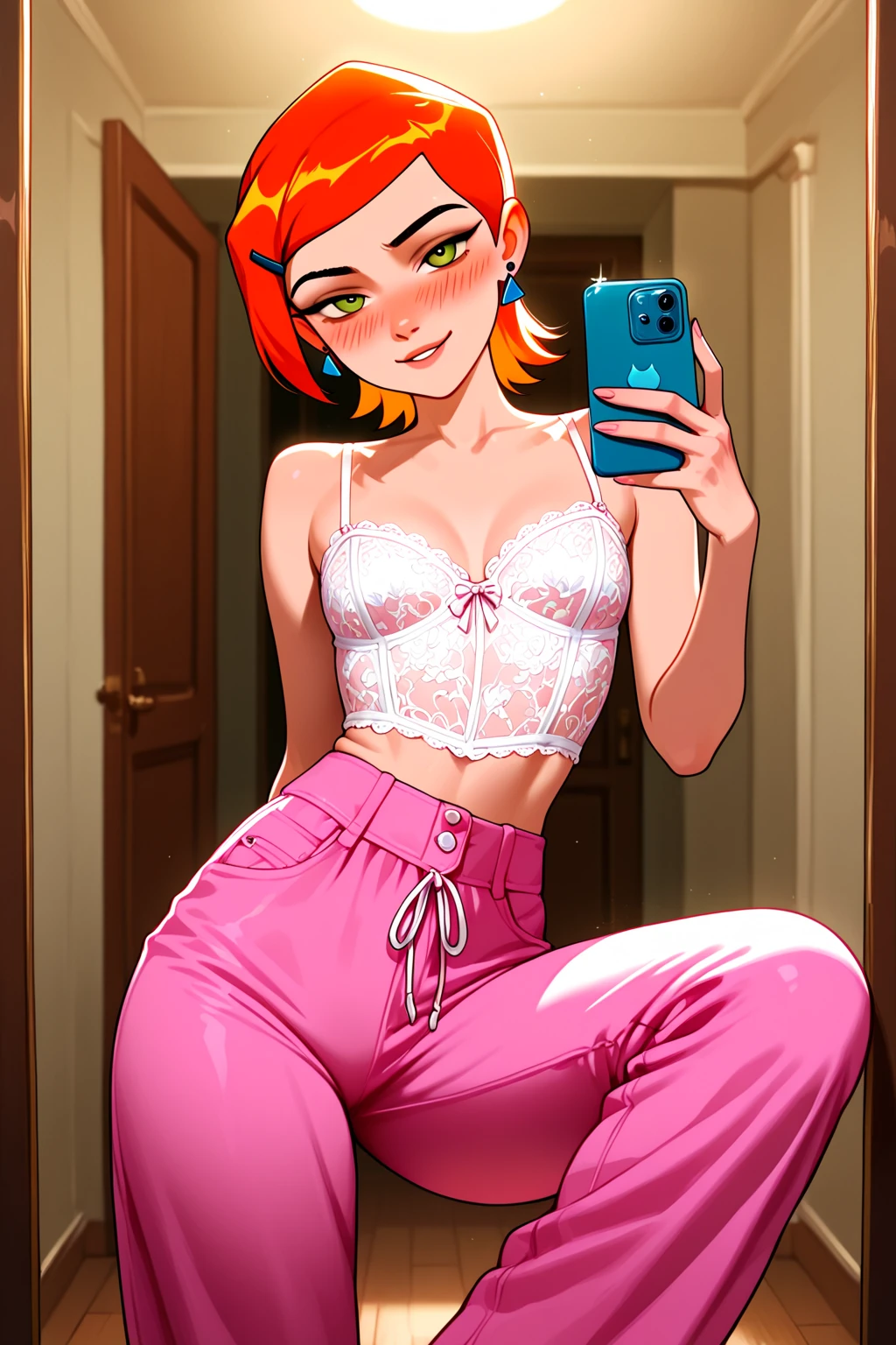 a woman in a red jacket taking a selfie with her phone, lois van baarle and rossdraws, loish art style, inspired by loish, in the style of ross tran, artgerm and lois van baarle, inspired by Ross Tran, anime vibes, rossdraws cartoon vibrant, ig model | artgerm, loish |