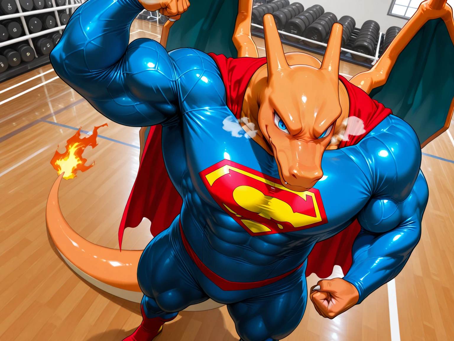 masterpiece), best quality, scooby doo , GTS, Looming, GTSCity, Rampage, Giga GTS, male, sitting, paws, paws up, bright yellow fur, neon green speedo, gigantic bulge, perfect face