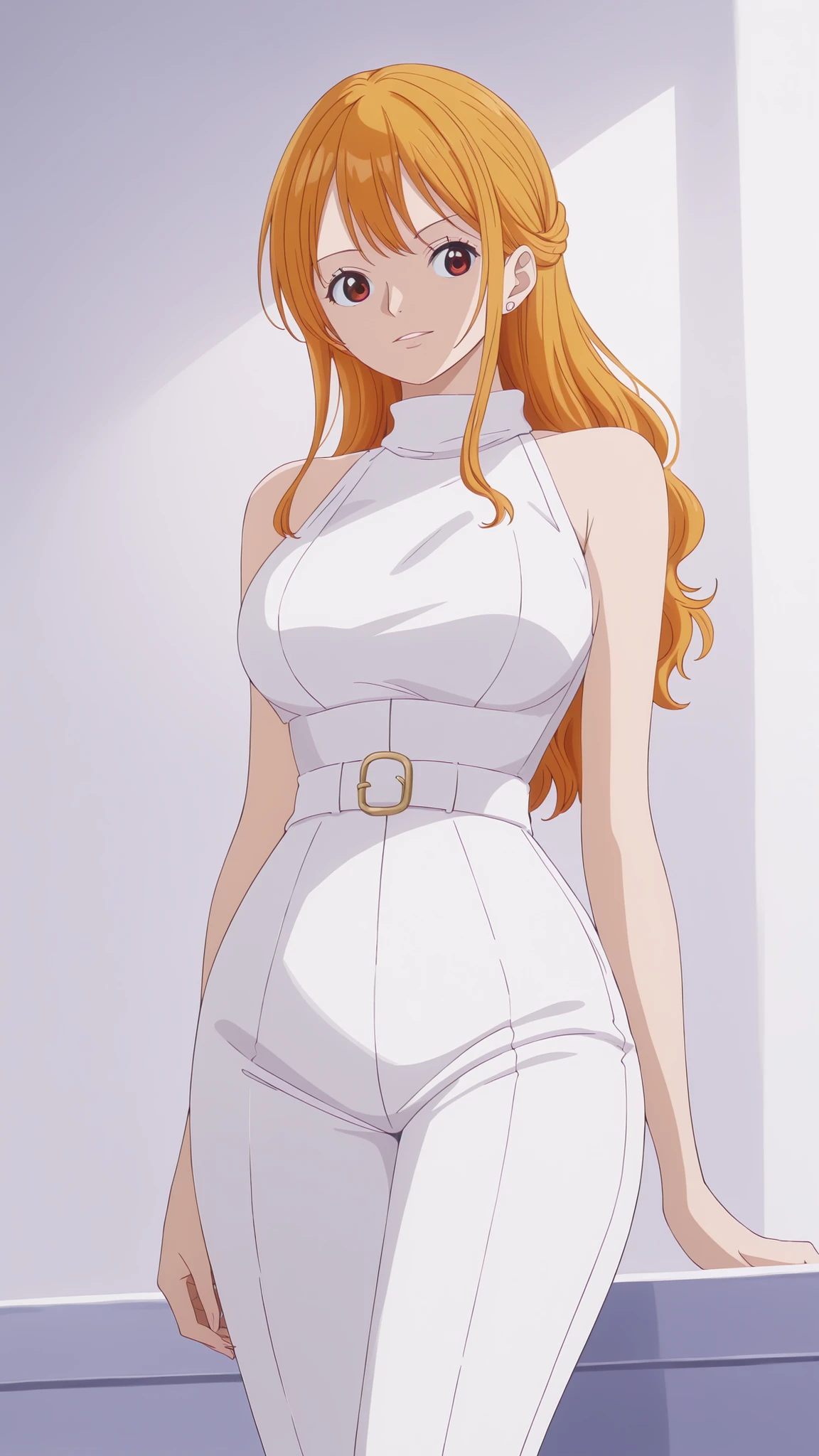 Nami in One Piece、Stunning with a stylish all-white outfit