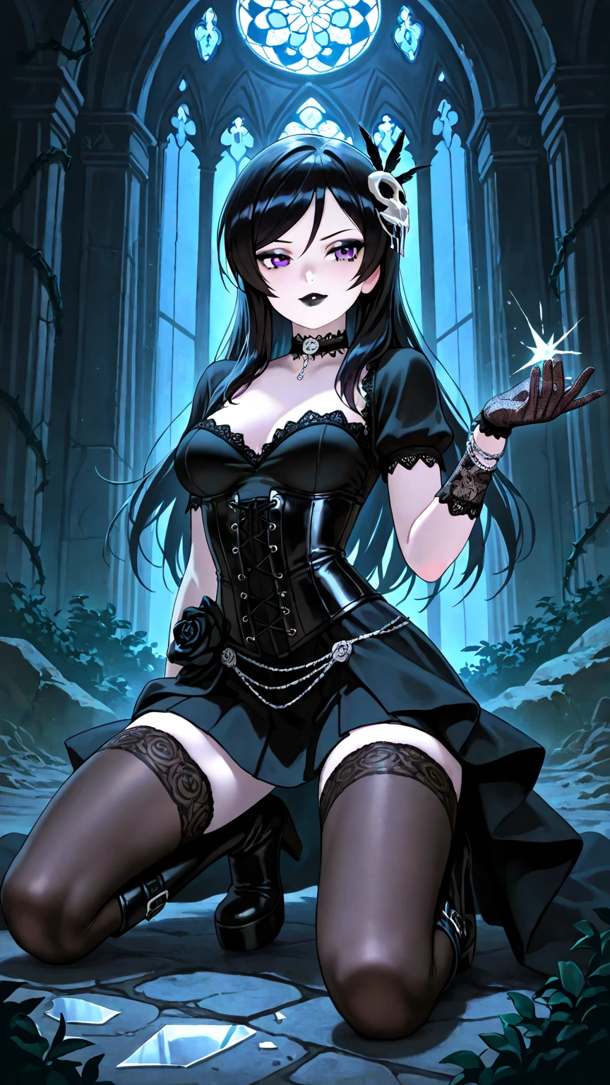 (((transparent coffin for  with closed lid))) , (long coffin), girl locked in the coffin, seabed in the background, ((crystal)), gold cross, golden details, roses inside the coffin, rose thorns, ocean in the background, moonlight, coffin submerged in the sea, closed coffin with glass walls, closed lid, (((sarcophagus))), 1girl, adult woman, black hair, long hair, blue eyes, black victorian dress, modest dress, closed dress, flowing elegant dress, inside a coffin made of glass, full body inside coffin, perfect detailed eyes, perfect detailed face, detailed eyes, perfect eyes, ((((masterpiece)))), (((glass lid)))