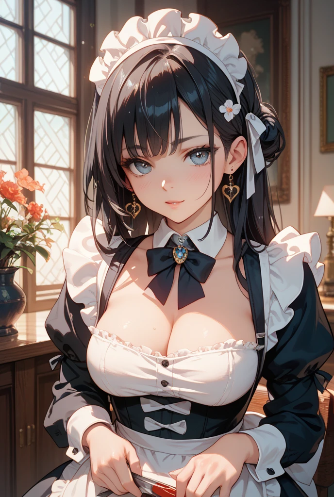 Highest quality、High resolution、Detailed Background、(Beautiful face in every detail:1.4)、Anatomically correct、(Detailed eyes:1.2)、Teenage Girl、Highly detailed face、cute hair color、Braided bob cut、Braided Ponytail、Braided twin tails、(Huge breasts:1.2)、Perfect body line、Accentuate your breasts、Accentuate your cleavage、Cute gestures、Cat ear、Cat Eyes、(cute cat paw pose:1.2)、kitten、
Dresses and skirts with frills and lace、Dark colors such as black and red、Add lace to the sleeves, hem of the skirt, neckline, etc.、Lace gloves and ribbons、Crown-shaped headdress、Cross Accessories、Black lace socks or fishnet tights、
Choose boots with lace or ribbon decorations or thick soles.、(A girl with cat ears and a kitten looking at me with big smiles:1.5)、cute