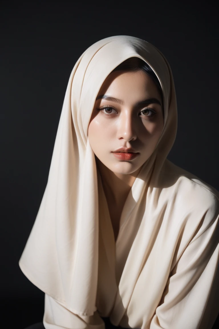 ((SATIN HIJAB STYLISH)), ((Big Tits:0.6)), ((Flat Chest:1.6)), ((Closed Eyes)), ((Strapless Colourful  Flat Chest)), , Angry pose, Angry face, (((HIJAB MALAY GIRL))), masutepiece, High quality, UHD 45K, Realistic face, Realistic skin feeling , A Japanese Lady, 8 years old, , Very cute and baby-like face, (((FLAT CHEST))), (MATRIX WORLD), ((look In front  at the camera and SADNESS)), ((())), (((CUTE GIRL))), ((PEACH SATIN LIPS))