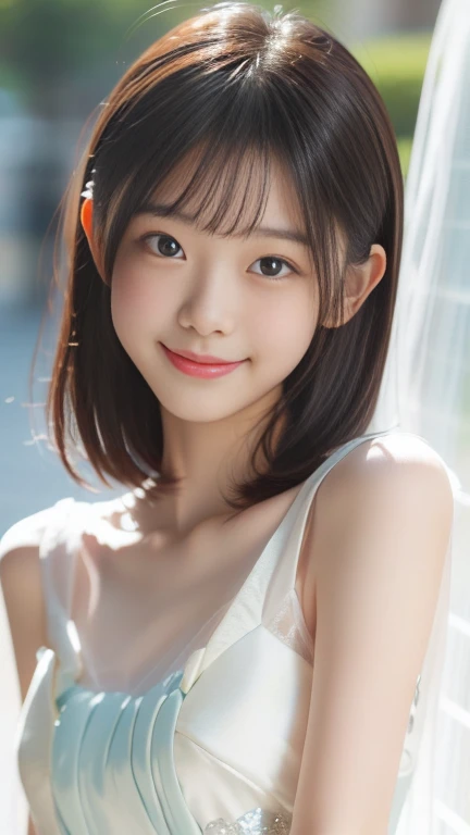 (highest quality,masterpiece:1.3,Ultra-high resolution,),(Very detailed,Caustics),(Realistic:1.4,RAW shooting,)Ultra-Realistic Capture,Very detailed,High resolution 16k human skin closeup。 Natural skin texture、,pores、、、It must be detailed enough to be easily identifiable。 Skin tone is even and healthy looking。 Use natural light and color,restaurant,Waitress Uniform,1 girl,Japanese,18-year-old,cute,Black-haired,ponytail, (:1.5),smile,Turn your body forward,(Front view:1.1),Looking at the camera,Cowboy Shot, aoi ogata, aoshima chiho, yukii morita, chiho, narumi kakinouchi, Yoshitomo Nara, shiori teshirogi, yuuka kazami, junko enoshima, chiho ashima, hiyao miyazaki, round face, Thick eyebrows