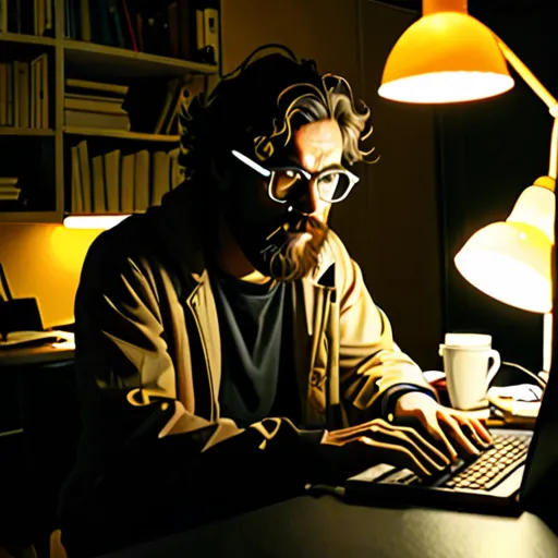 Warm-lit Portrait Illustration Generator