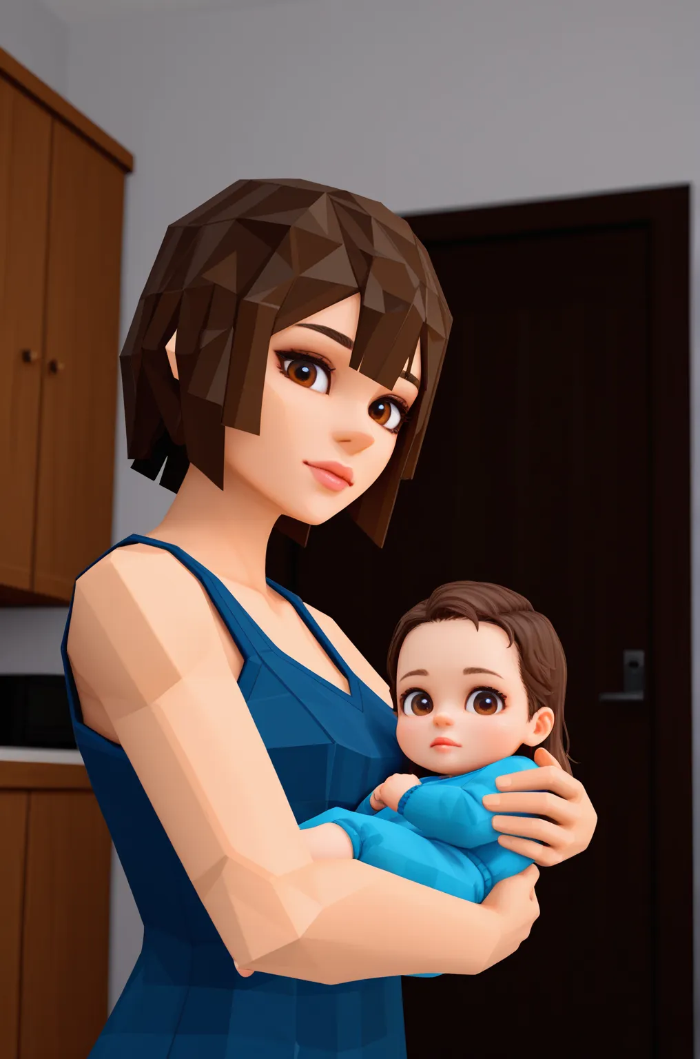 ((high resolution, 4k realistic)) a family white woman with black hair, a chubby teenage boy, a boy black hair, a baby and only fans adult man with very short black hair, brown eyes standing over, with red and purple hearts and sunflower, 3d ender, poster, fashion