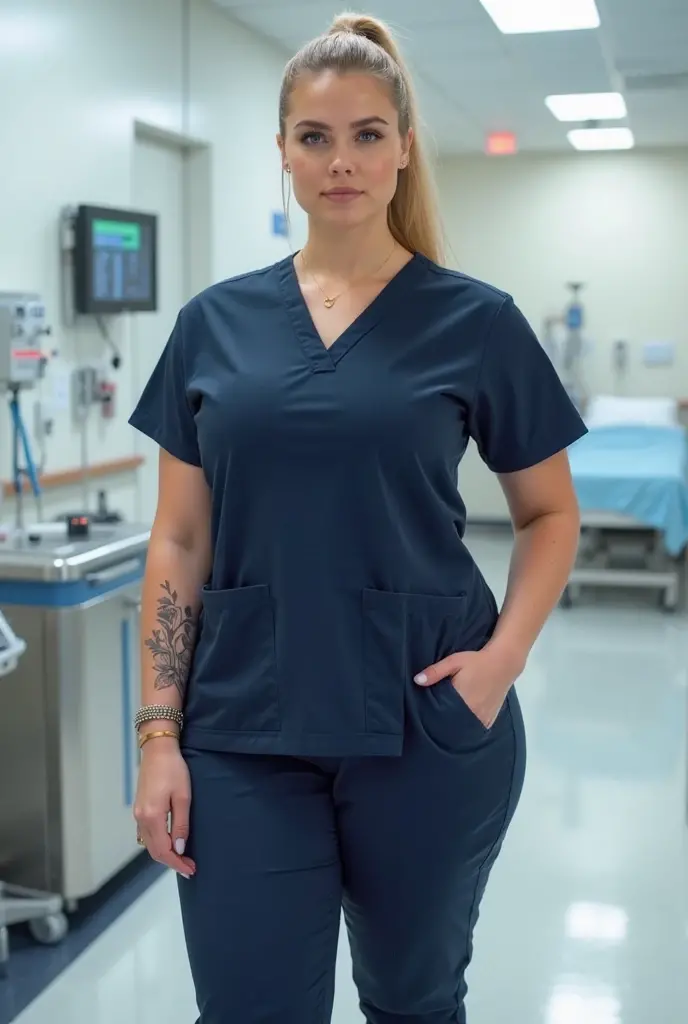 1girl. ((Nurse)) (((plain background.  no background))). body straight forward facing the camera, no style.  upright pose.  (((front tread.  front view))). Real life big mom, facing the camera and stylish like a model, ((top-quality, 8K, 32k)). perfect figure, real life big mom, perfect face,Highly Detailed Face and Skin Textur, Double eyelids, big eyes, smile, ((nurse. Dress)).