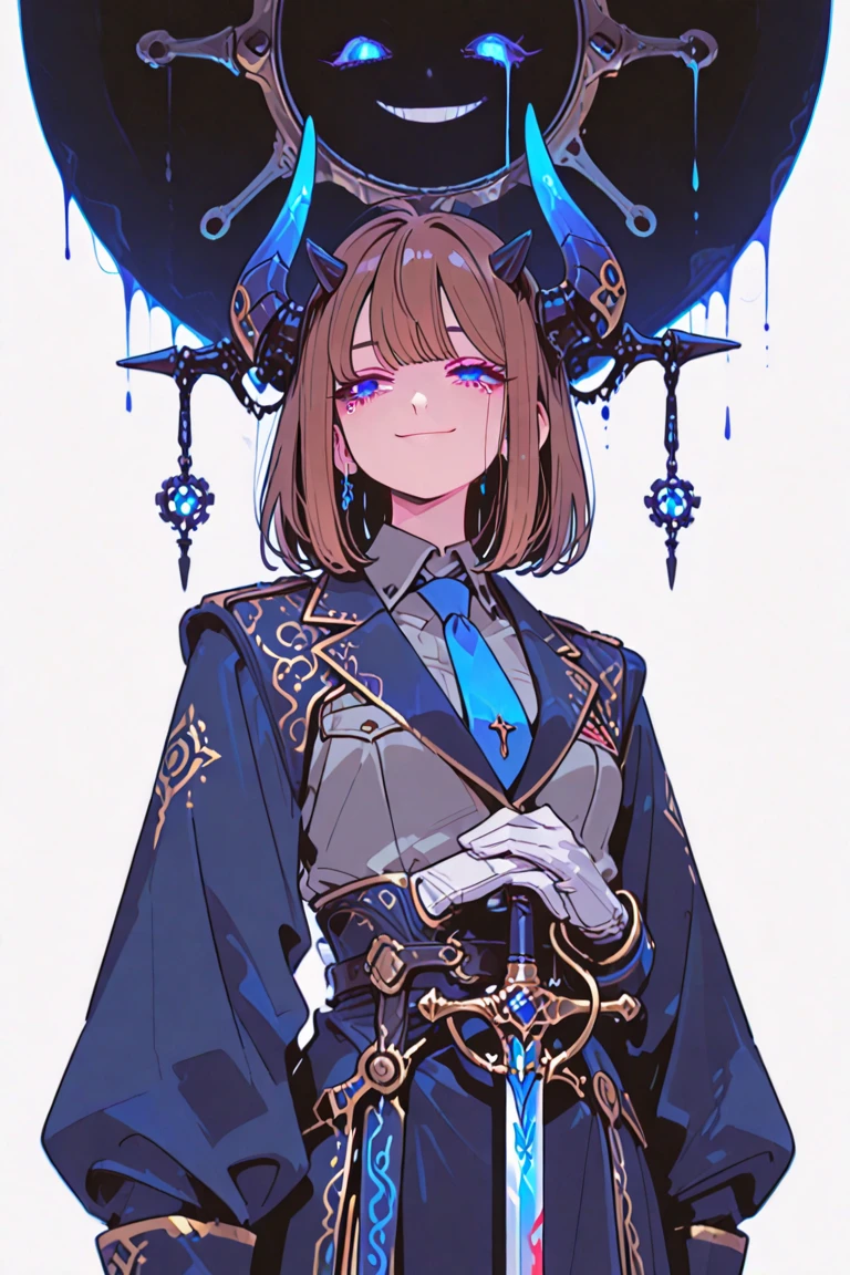 Lisa is standing, puts his foot on camera, looks defiant, 