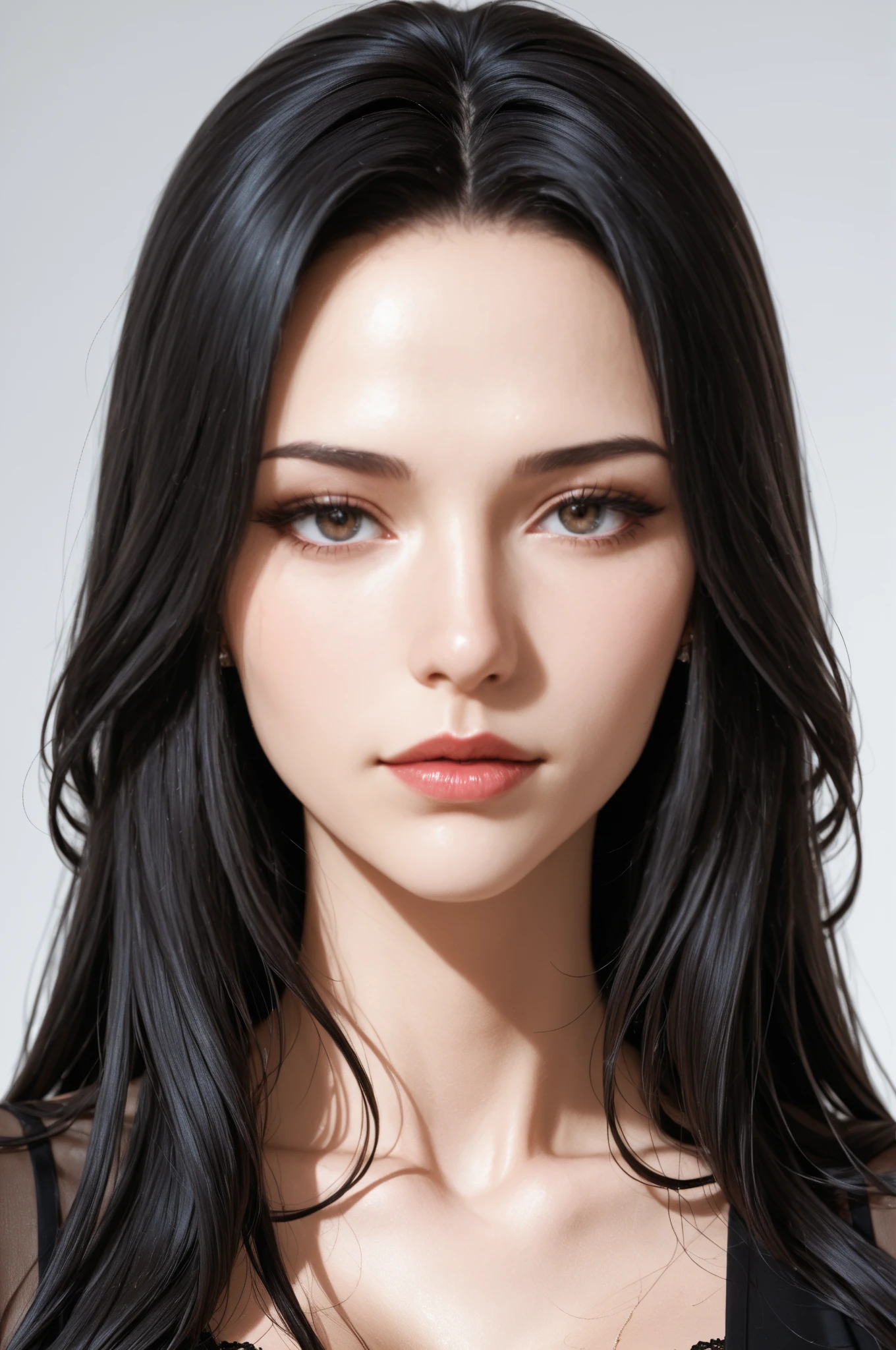 Make an extremely realistic woman, in one's twenties woman, Not so pretty. but not ugly.