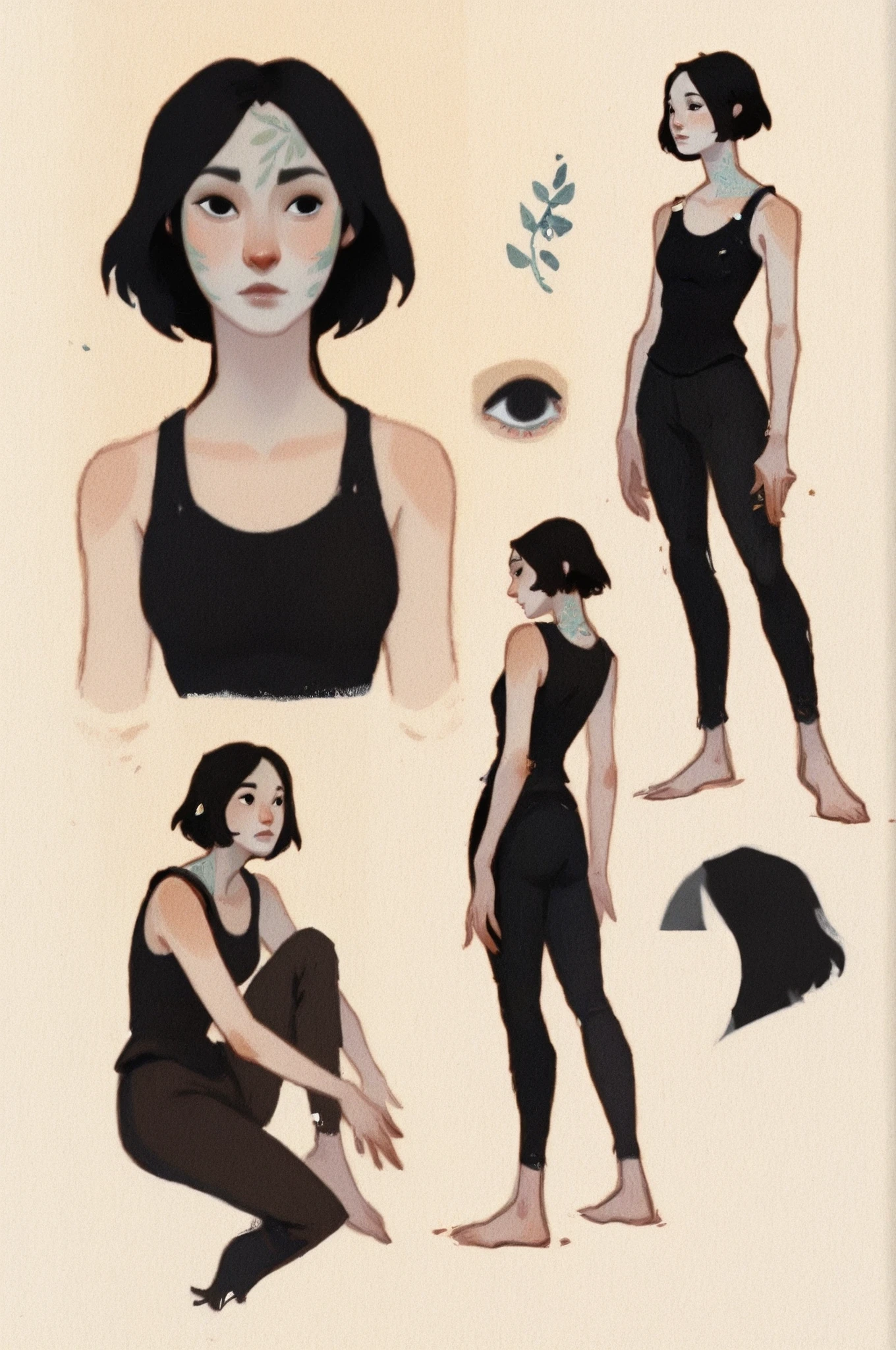 dkri style, hyper detailed gouache portrait of 1girl, black eyes, painterly illustration, gouache layered textures, soft illustration, 2d art, abstract background, masterpiece, best quality, flat illustration, extreme quality, IllustriousQual, masterpiece, best quality, realistic, lora:AnatoFinnstarkIXL_v2:1.0, oil painting (medium), muted color, soft painterly brushstrokes, sevenseven, vivid, gradient, smooth, semi-realism