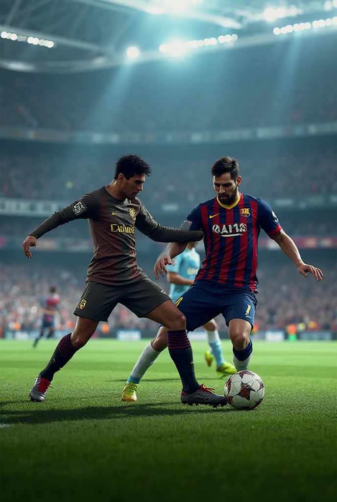 Je voudrais que tu me fasse faire arrête messi lors d'un match de champions league 