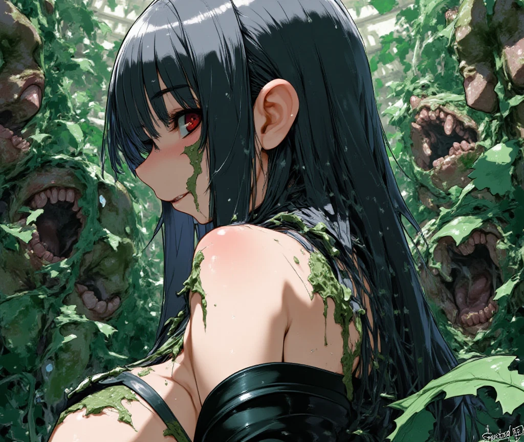 (masterpiece:1.2, top-quality), (realistic, photorealistic:1.4), beautiful illustration, front view:0.6, 1 girl, (long hair:1.5), hair between eye, large breasts:0.8, beautiful hair, beautiful face, beautiful detailed eyes, beautiful clavicle, beautiful body, beautiful chest, beautiful thigh, beautiful legs, beautiful fingers, (beautiful scenery), ,((forest background, big ass,big boob,body wet )), ( position , ), ,shy,brush, fair skin,( on body),,portrait,  in , tentacle inside ,elf, with tentacles, suck tentacle,  face
