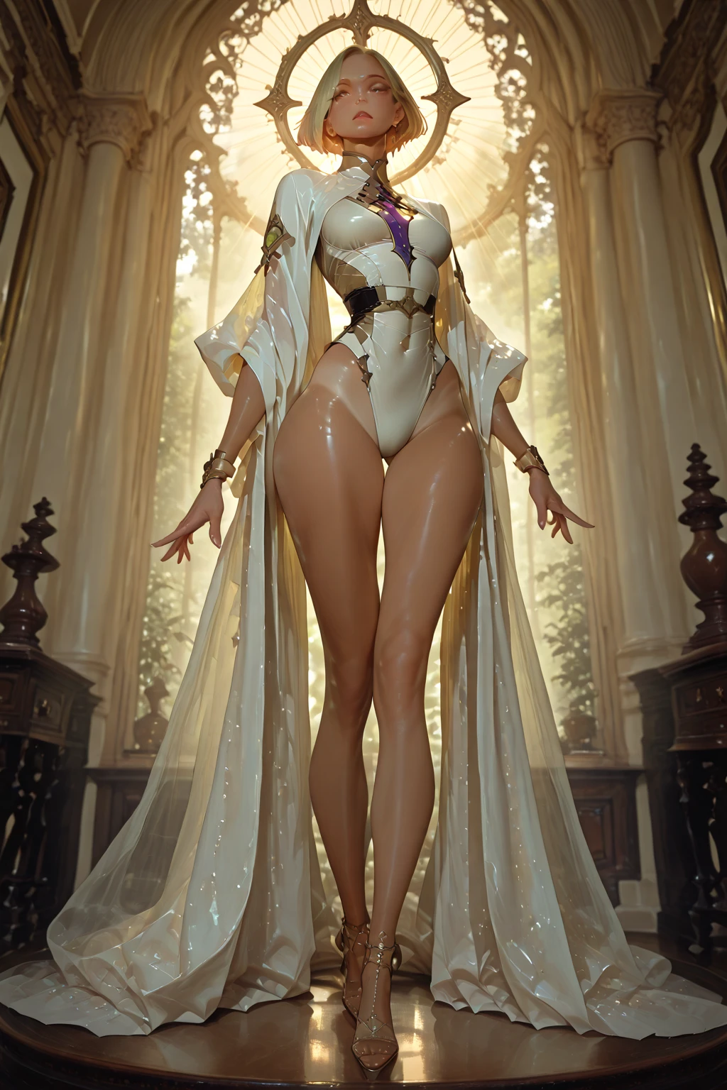 arafa woman in a pink dress posing in front of a golden mirror, elegant glamorous cosplay, body shot of cinematic goddess, elegant lady with alabaster skin, cosplay glamoroso, ornate cosplay, pink body, a beautiful fantasy empress, beautiful and elegant elf queen, pale milky white porcelain skin, porcelain pale skin, ((a beautiful fantasy empress)), beautiful languid princess,
([long hair hair]:1.8), (full body:1.8), (upper body up:0.3), (hyper realistic:1.4), (realistic:1.3), (best quality real texture skin),
Detailed eyes, detailed face, PERSEPHONE, (SFW:1.5)
