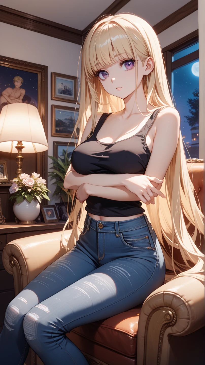 (tampo da mesa, Mais alta qualidade, high resolution, , Pixel Perfeito, 4K,), 1 garota, Solteiro, sozinho, linda mulher、Eu pude ver todo o corpo、 ((cabelo meio ondulado, franja, Cabelo castanho)), ((olhos castanhos, beautiful eyelashes, realista eyes)), ((rosto detalhado, corar:1.2)), ((textura lisa:0.75, realista texture:0.65, realista:1.1, Estilo CG de anime)), , dynamic angle, corpo perfeito, ((, Beige sleeveless sweater with turtleneck、Saia jeans justa、meias pretas、lindo colar、brincos、Abra bem as duas pernas、ajoelhe-se)), olhar para cima、shy smile、sit on the stairs of the university campus、Angle from below、enfatizar o peito、、pink lace  are visible、