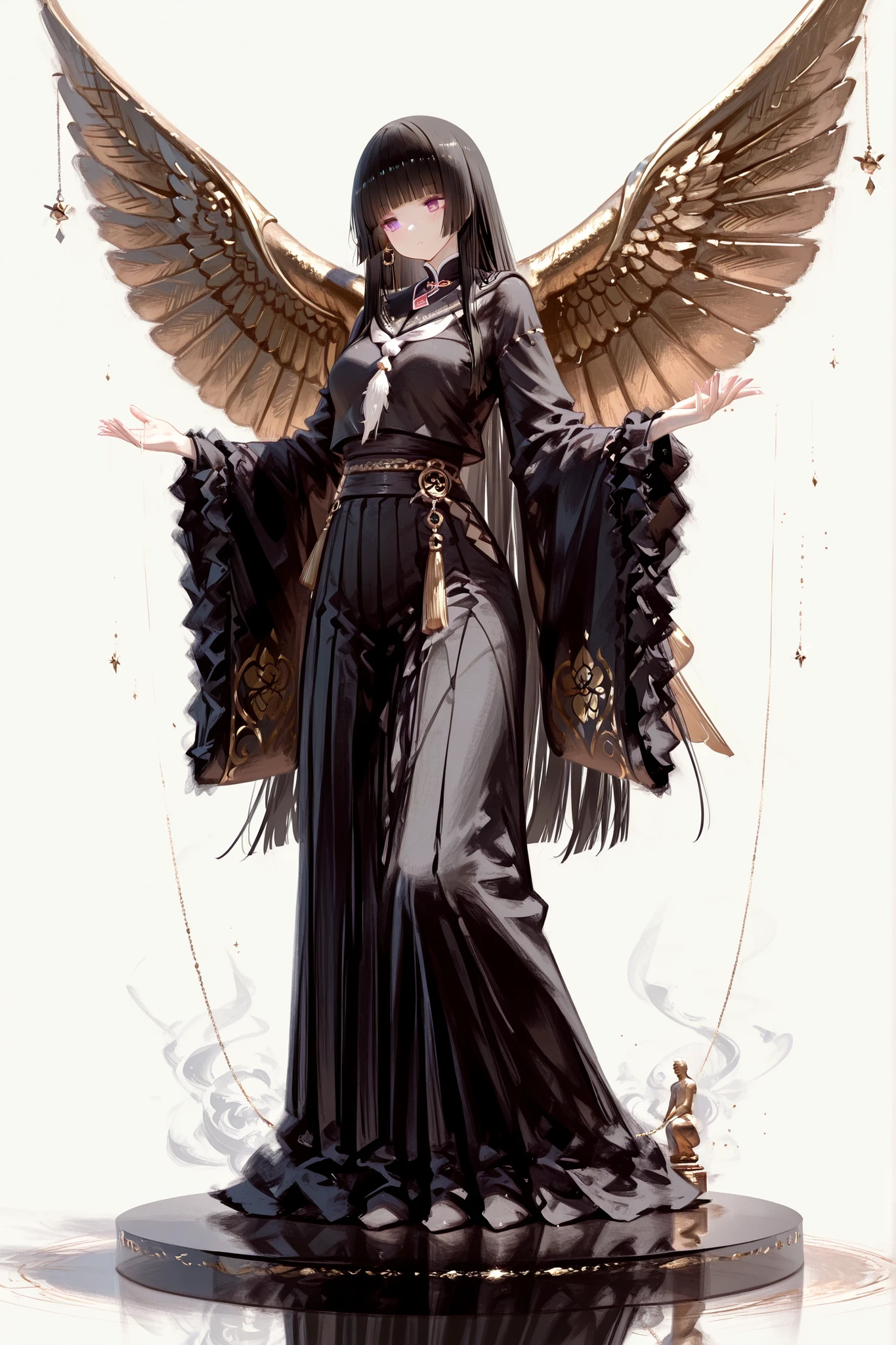 
Incredibly detailed and intricate statue, Hime cut, matte finish,