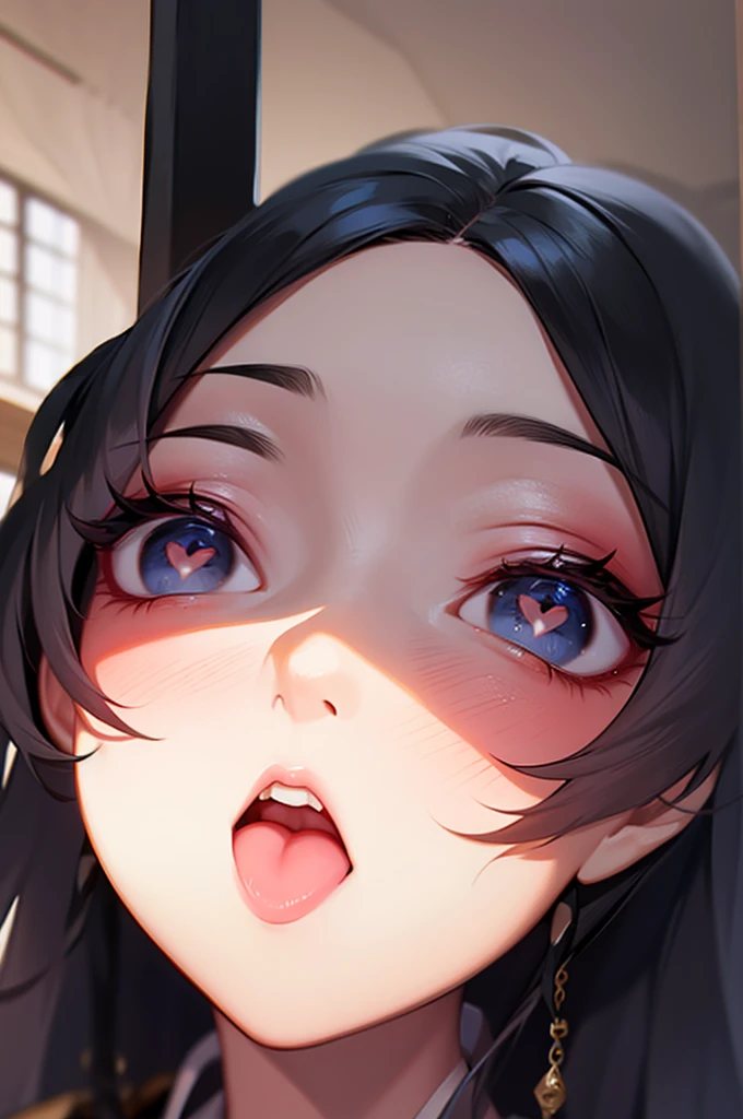 (best quality, ultra detailed:1.2),nessa,pokemon,dark skinned female,large breasts,BREAK,crying,(face close up:1.2),BREAK,((1man and 1woman,fellatio,penis,))