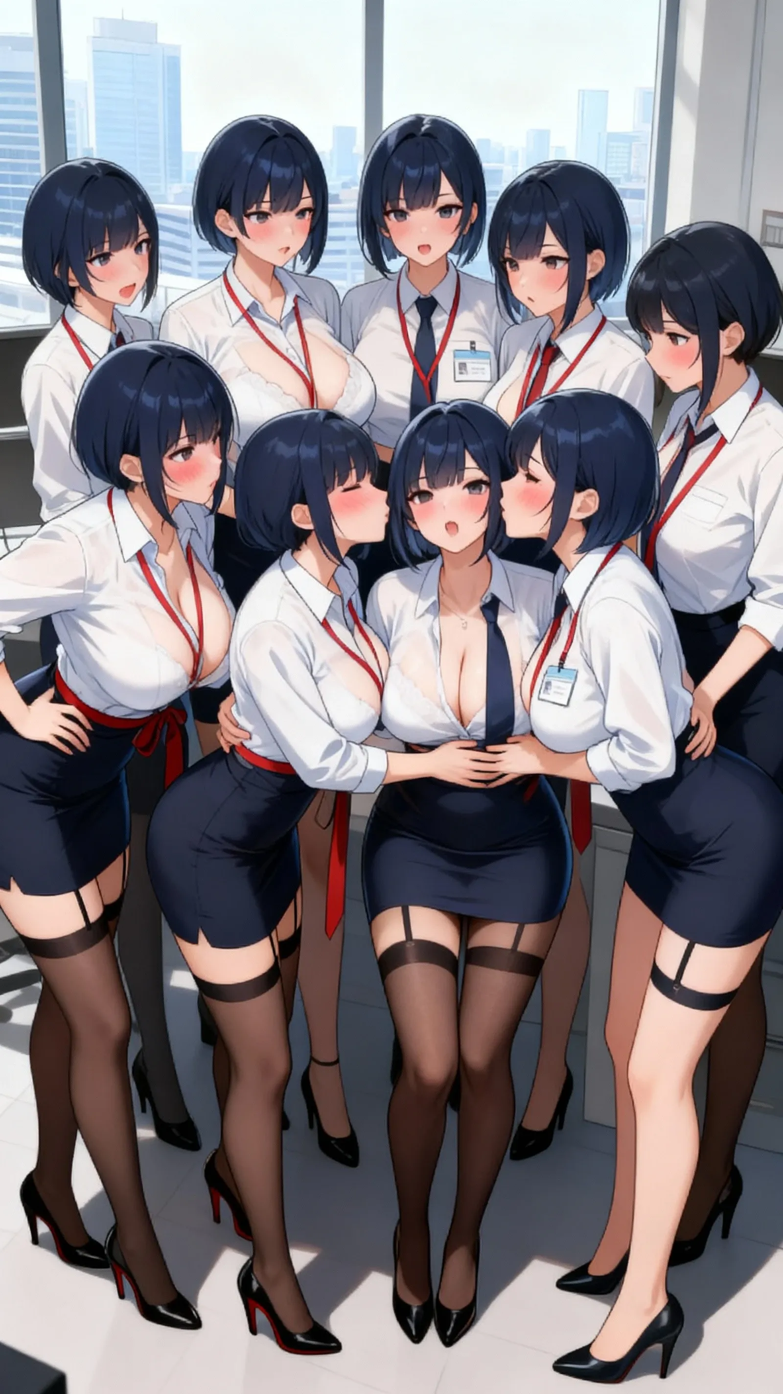 , multiple girls, 5girls, slaves,  slaves, small , humiliated on public, , , slave auction, on slave market, collar,