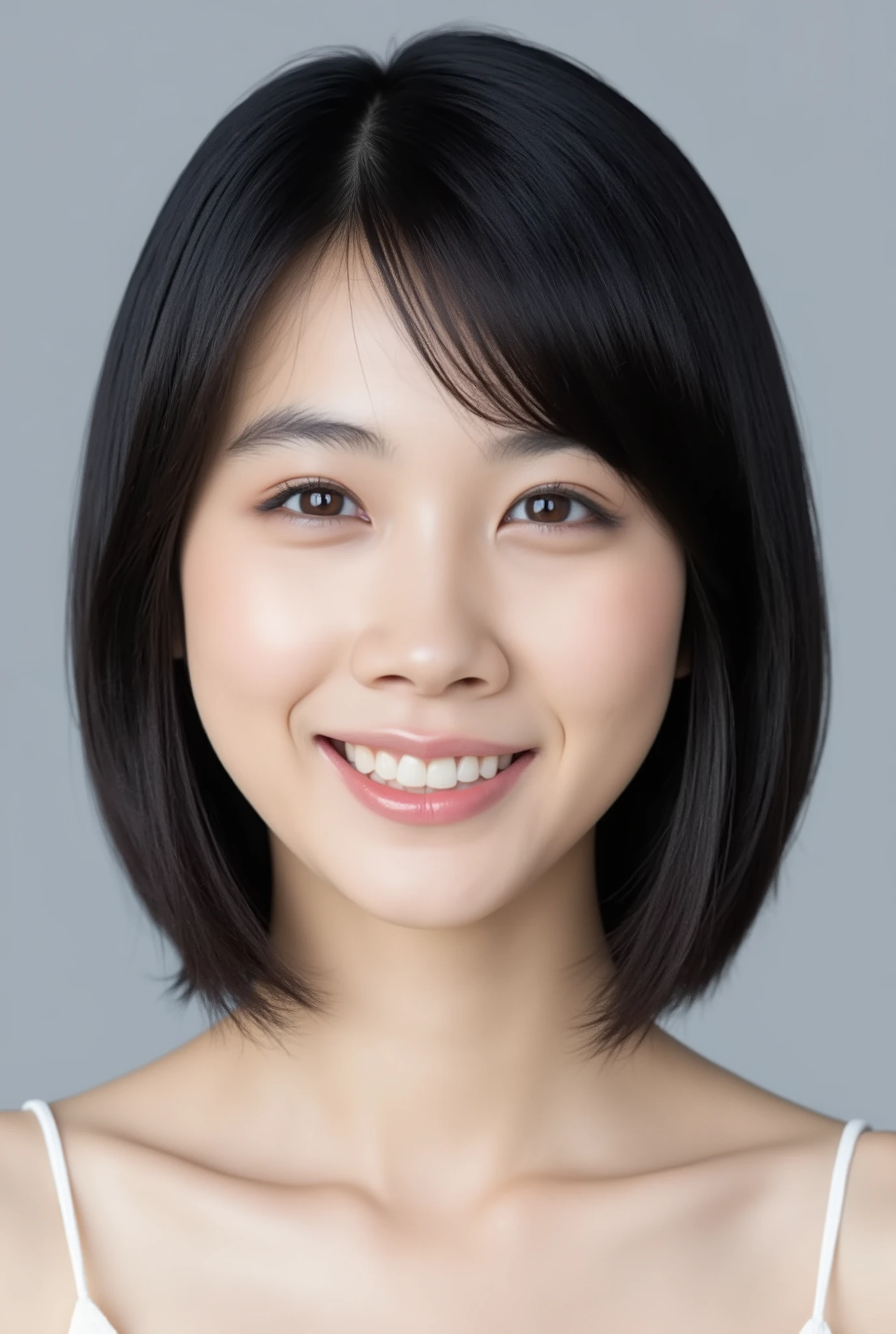 Memory correction:255, Everything modern:1.66, Cute Japanese Women Photos, smile:1.78, 25-year-old, Oil for straight, one-length hair&Hair balm:1.55, (photo Realistic:1.4), (hyper Realistic:1.4), (Realistic:1.3), (Smoother lighting:1.05), (Improving the quality of cinema lighting:0.9), 32K, 1 person,25-year-old, Realistic lighting, Backlight, The light shines on your face, Ray Tracing, (Bright light:1.2), (Improvement of quality:1.4), (Highest quality Realistic textured skin:1.4), fine grain, Detailed face,(smile:0), (Enhances the beauty of skin texture:1.1),((Extremely precise and accurate anatomy:1.0)), (Enhances the beauty of skin texture:1.1), Clean and glowing skin, mesh, thin:1.2, (Realistic:1.3), Realistic lighting, (Smoother lighting:1.05), 32K, One Japanese woman, fine grain, Detailed face, (Film Grain:1.1),(Accentuates body lines:1.1), High resolution, Natural look, Kind eyes, Improves hair quality, Delicate light and shadow, Transparent muscles, ( small natural breasts , tight breasts), ( pale skin:1.4), ((( plain grey background ))), (((I'm wearing a white bra,18 year old high school student))), details, (((I'm wearing a white micro bikini))), ((( I'm wearing white lace panties ))), (((a woman with a small bust))), sexy, (((armpit:1.4))), (((squatting, spread legs, arms behind head, showing beautiful armpits))), (thighs:1.4), ((full body Shot, whole body shot)), (((angle from the front))), complete anatomy, Graceful pose, Beautiful Eyes, Sharp details, Soft light reflection, Beautiful contours, Delicate skin tone, Fine hair texture,Cute Japanese Women Photos,