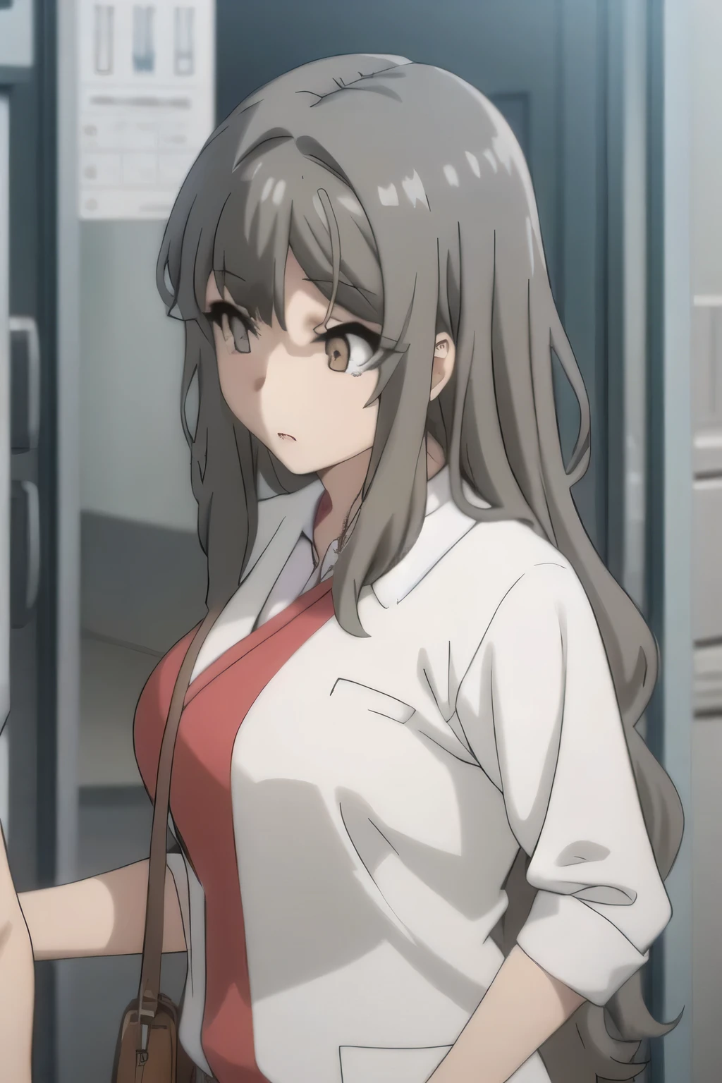 standing at her teacher's house,Smile Yang,Big breasted college student,skirt,boots,face trimming is prohibited, clearly,standing at the teacher's house,Alone,can I focus on the face and draw sharper,Official anime CG,A woman with long waves even if she is slender and has big breasts,Beautiful legs,amazing thighs taking selfies in the mirror ,anatomically accurate hand and leg details,and draw sharper with better contrast,Can you draw with sharper contrast and more vivid images,can you draw huge breasts even more huge breasts,