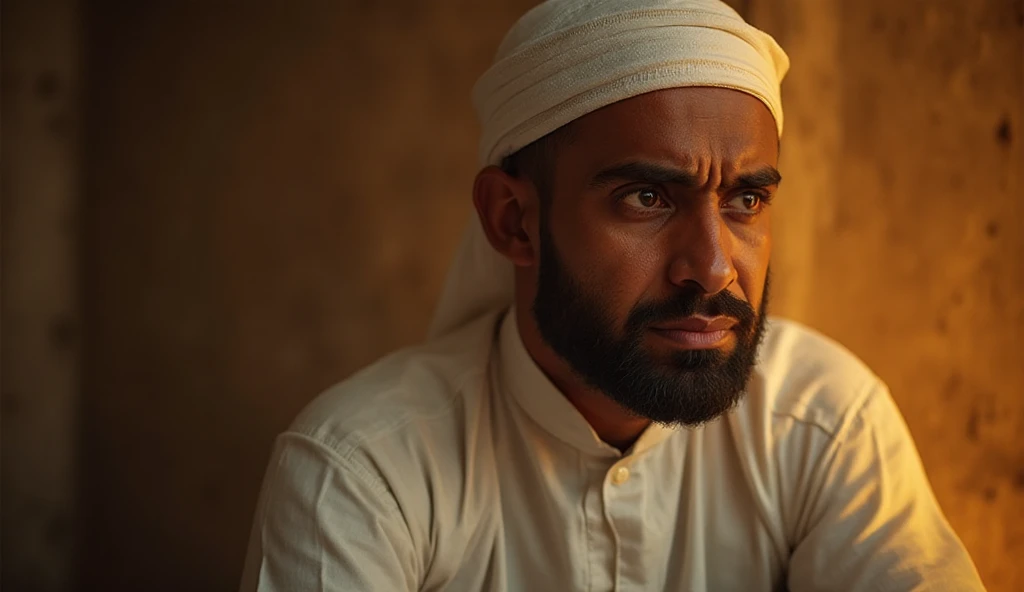 Change background with kurta pajama an d islamic pagdi and lok deautiful