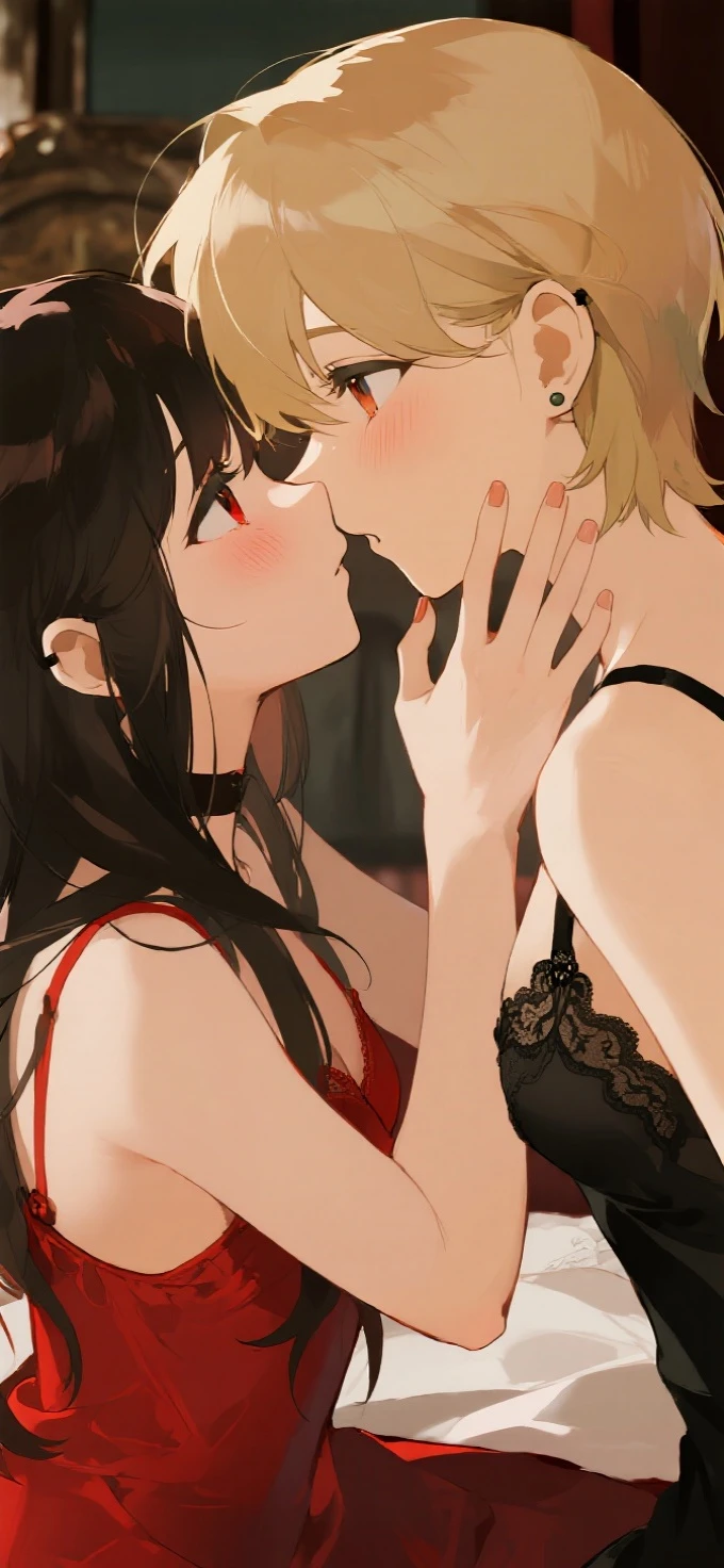 Girl kiss  detailed kiss