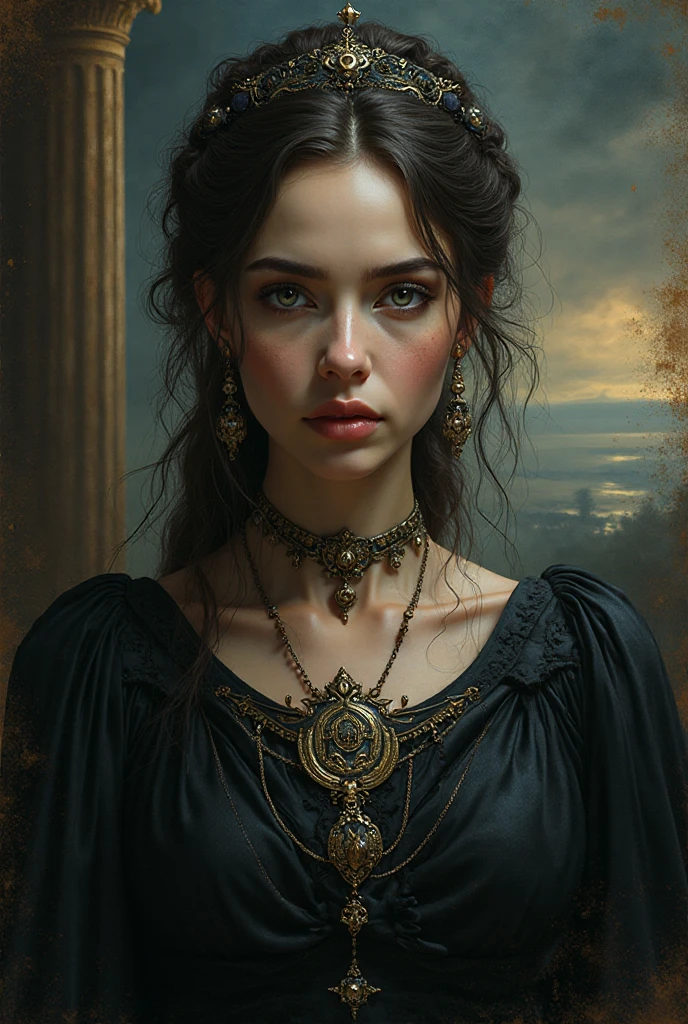 A visual representation of the zodiac sign Scorpio visualized in the image of a woman