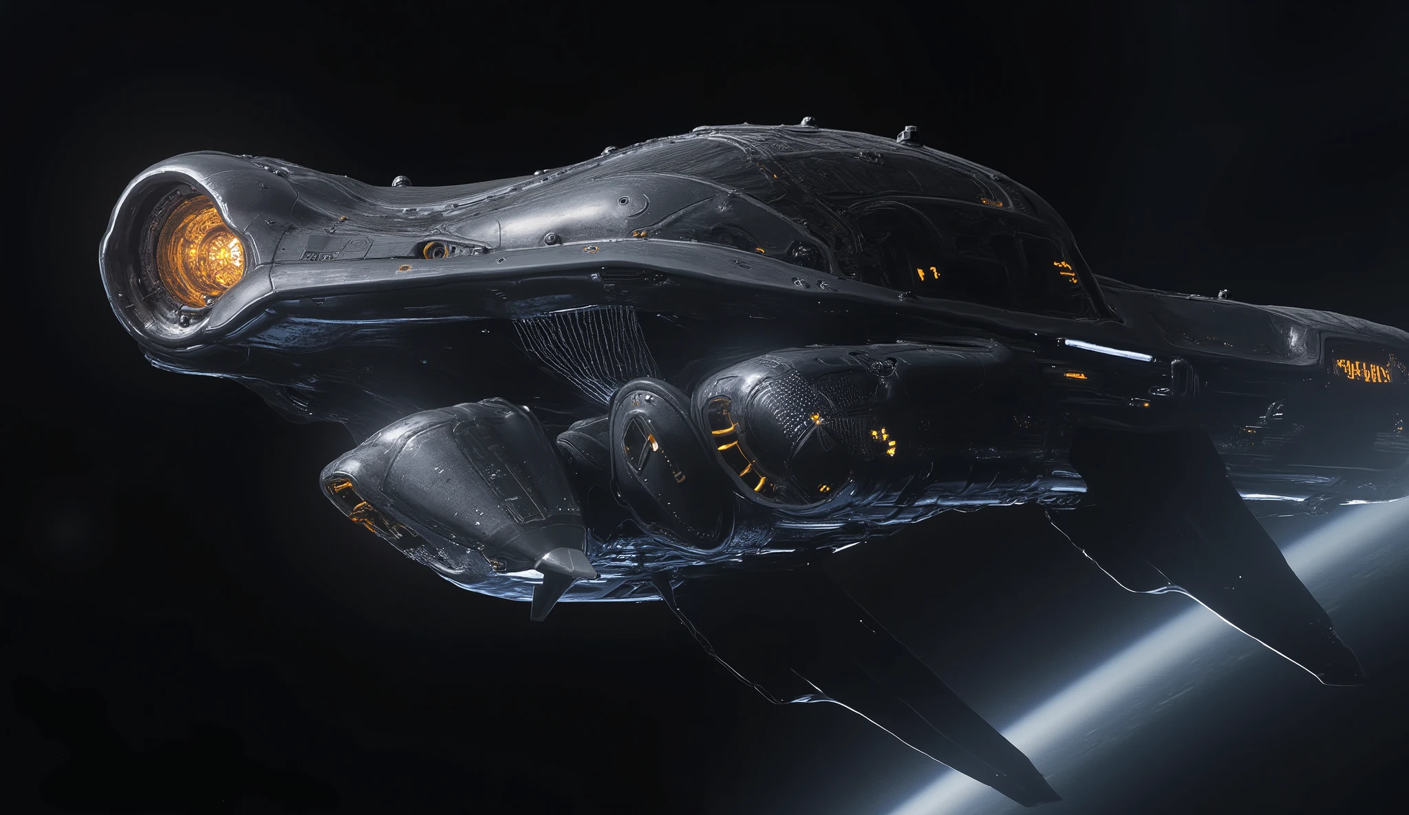 F1 interplanetary races take place in space, the car is made in the shape of a needle, with a jet engine at the back and shunting engines on the sides.