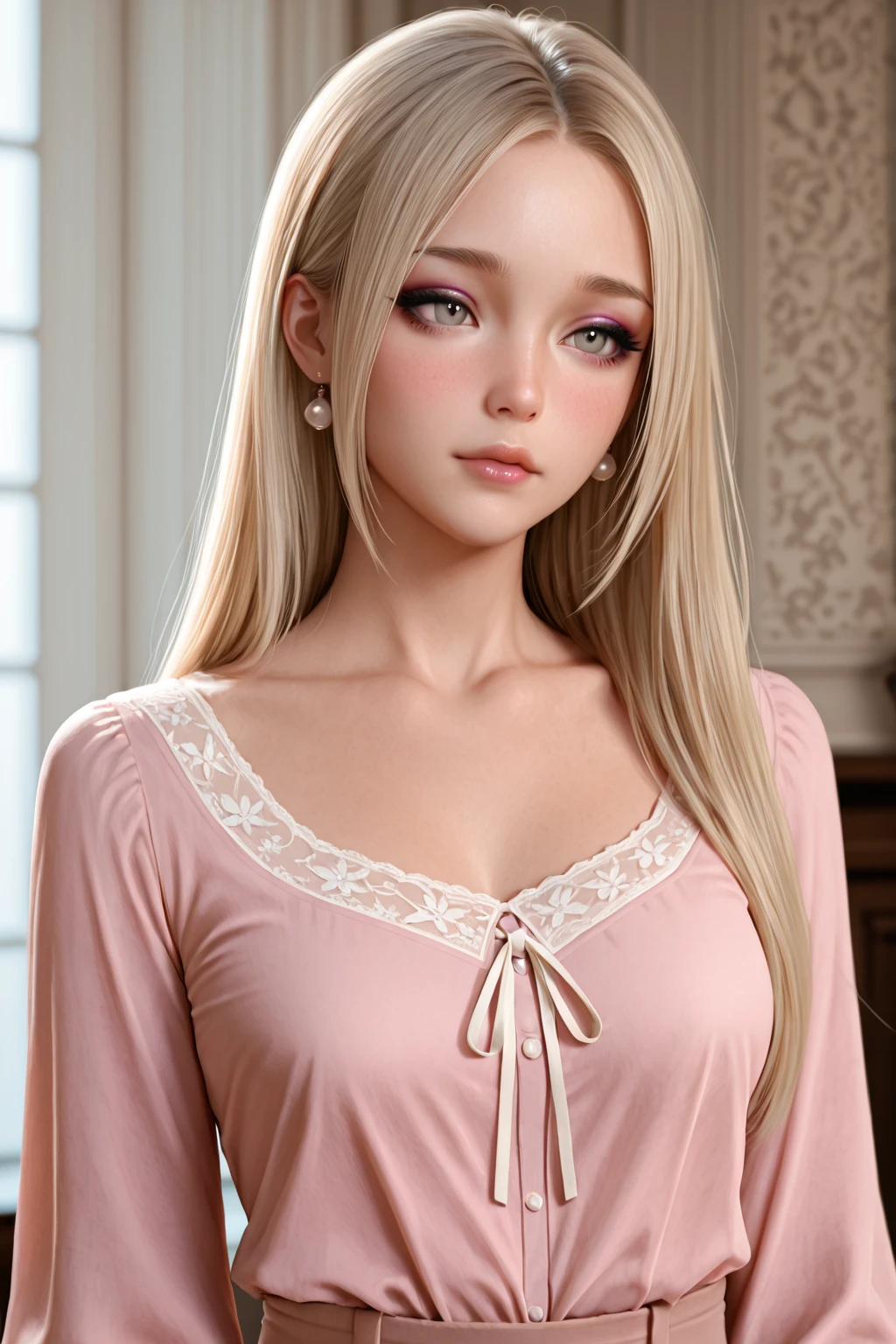 (best quality, ultra-detailed, photorealistic: 1.39), Face of naughty 29 year old teenager, bright and vibrant colors, studio lighting, romantic expression, Perfect big breasts, dress, cleavage,  shoulders, collarbone, thighs, huge breasts, sweater, lips, strapless, makeup, lipstick, strapless dress, sweater dress, long dark blonder hair flowing in the wind, attractive eyes, lips bright, sexy pose, beautiful roses, smiling confidently and seductively, posing for a professional photo shoot, shallow depth of field, soft natural lighting, creating a dreamy and magical atmosphere, vampire, goth, in bed, Dark Castle
