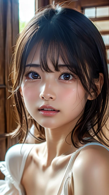 (Best quality,4k,8k,highres,masterpiece:1.2),ultra-detailed,(realistic,photorealistic,photo-realistic:1.37),1girl,beautiful detailed eyes,beautiful detailed lips,extremely detailed face,long eyelashes, expression,,sensual pose,detailed skin texture,glowing skin,soft lighting,warm colors,cinematic composition