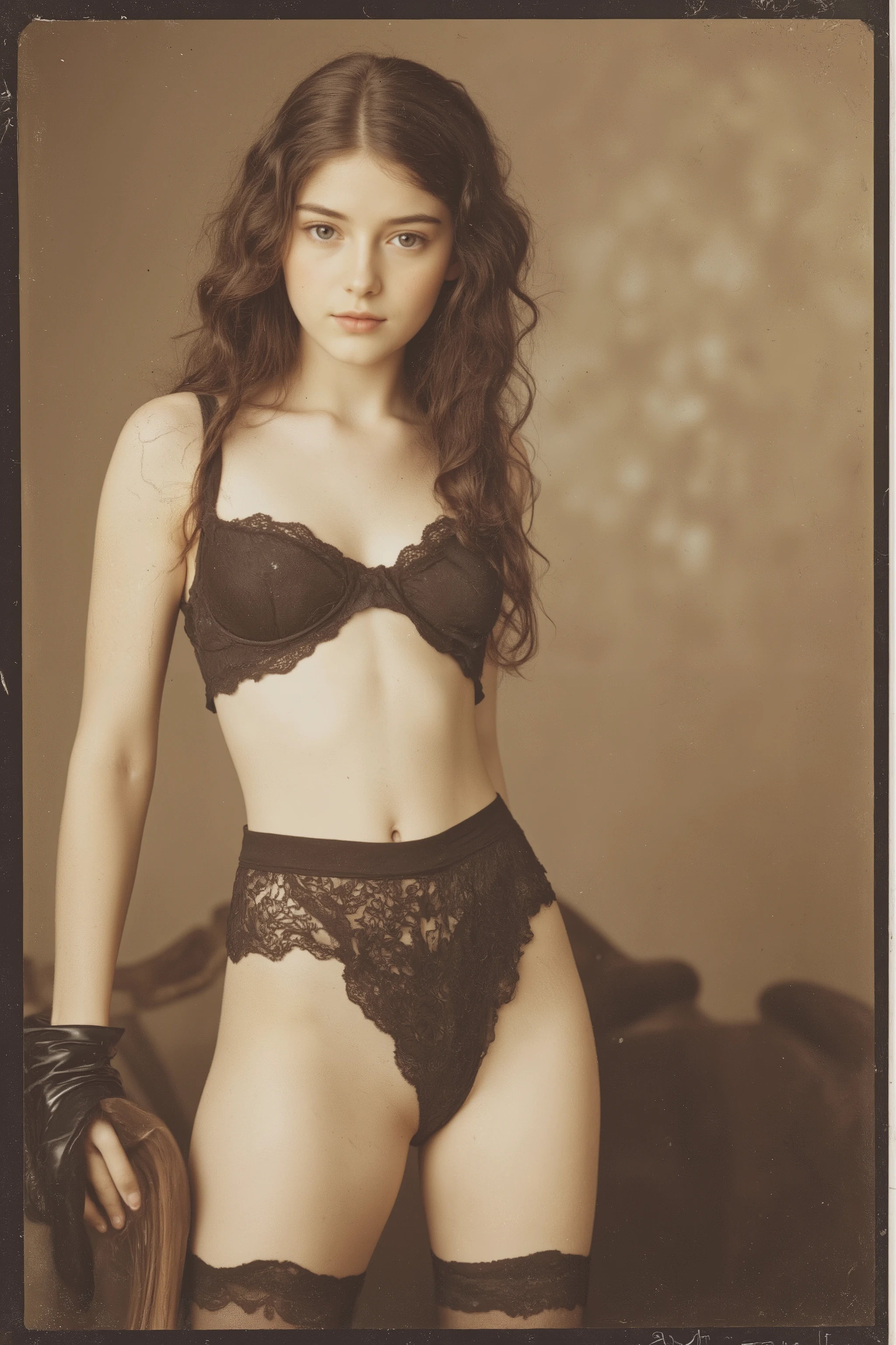 antqgldnCE style, NSFW,
Full-body photo of a young prostitute Marie Antoinette for advertising,
This photo was taken in a high-class brothel,
19th century photograph, antique photograph, sepia-toned photograph, natural smile, Her name, Her price, Photo date, The photograph was partially hand-tinted,