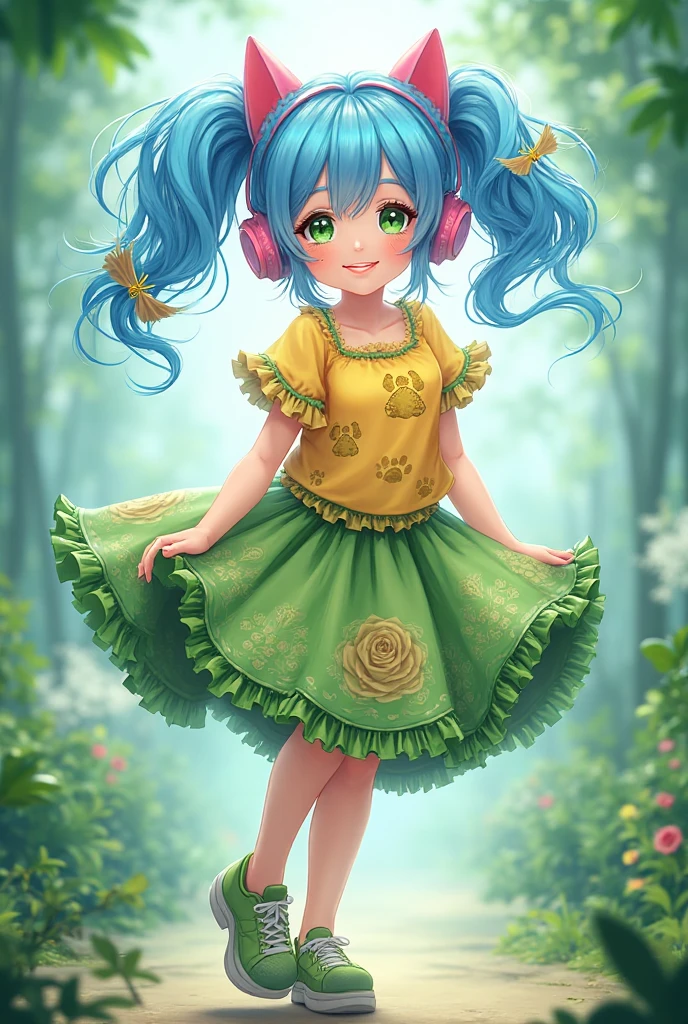 poster design, Flower elements, Starry sky elements, weird, Girl holding two hands and a hat, Deep silver, light green, red light, whole body, Corporate punk, Character detail design, Plush doll art style, Colorful anime stills, Color animation stills, Garage Kit, QR diagram, 2D Game Art, Cute and colorful, intellectual property, 3d, C4D, Blender, Unreal Engine, 8K, overclocked renderer, superb cinematic lighting, Chiaroscuro, detail, art award, Light, Ultra HD, 3d rendering, Realistic design, best quality, author：Faith Ringgold