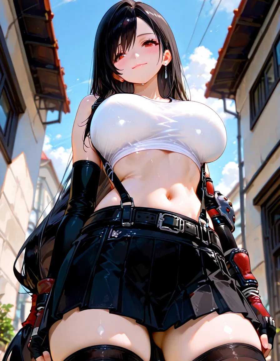 Hot anime girl,short black hair,red scarf,???????????,