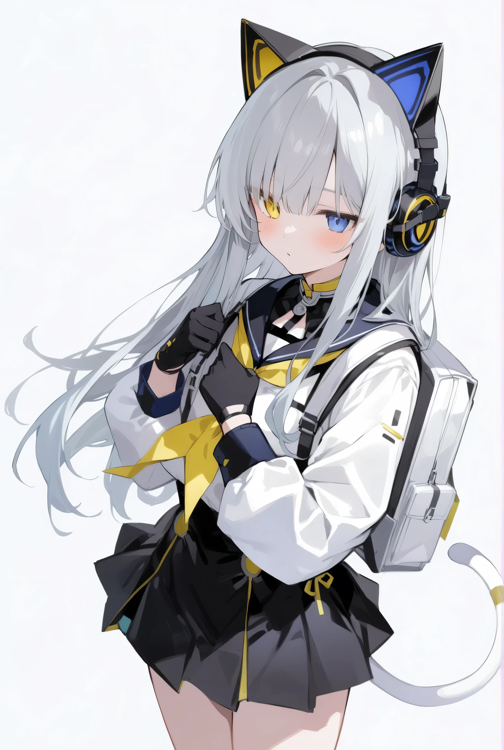 heterochromia（Left blue right yellow）