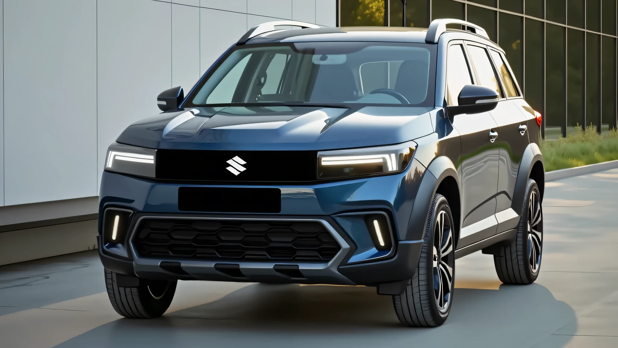 Side Front View Of The 2026 Suzuki Grand Vitara Compact SUV In A Sleek Side Front View Of The 2026 Suzuki Grand Vitara Compact SUV In A Sleek