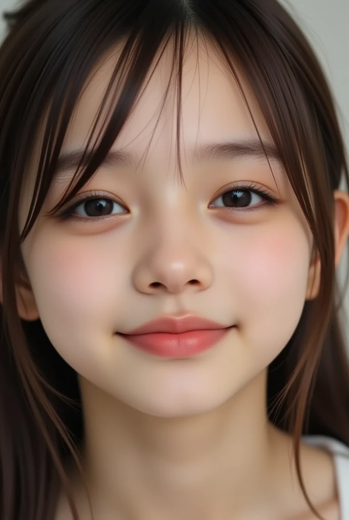 ((Detailed and realistic faces)), (7 years old:1.2), (1 person), Girl, (Baby Face:1.2), (Very thin body:1.3), (Small breasts), in the forest, (), (The gesture of brushing back black hair with both hands), (No makeup), (full body), (((Expressions of ))), (((profuse sweat on the face and body,)))