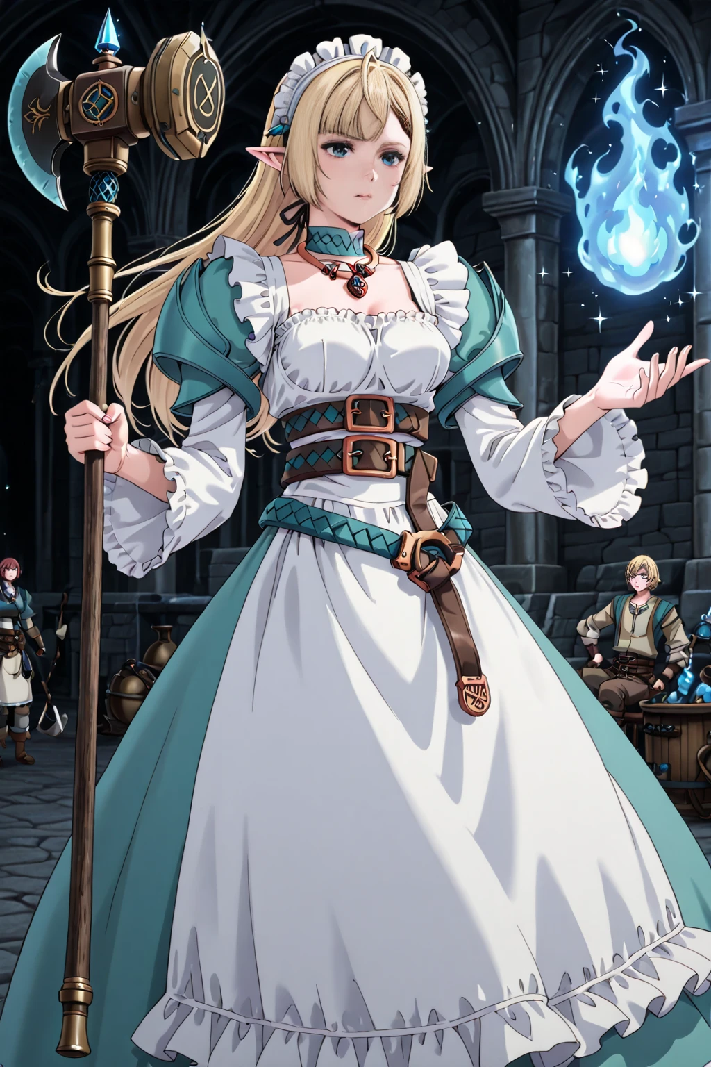 ((BLACK BACKGROUND,1:2, masterpiece)), full body  BIMBO standing with two long thighs and two high heels, red eyes, silver white hair, short bob style hair, , , separate sleeves, tiara royal, long cape up to two feet, yellow bikini, hands on waist, navel,  smirking smiling, smile face (red blushed, red cheeks), metal shoulders, gold sleeveless armbands, black leather choker slave collar, shackle bracelets,  slave red crest, full body  BIMBO standing with two long thighs and two metal sandals, red eyes, silver white hair, short bob style hair, , , separate sleeves, tiara royal, long cape up to two feet, yellow bikini, hands on waist, navel,  smirking smiling, smile face (red blushed, red cheeks), metal shoulders, gold sleeveless armbands, black leather choker slave collar, shackle bracelets,  slave red crest, pauldrons, breastplate, corset, eye focus, full body, whole body. 1solo . slave fighter, loincloth standing, hands on , metal sandals, backpack, choker, big belt, view from below, feet together, bracers, tiara)