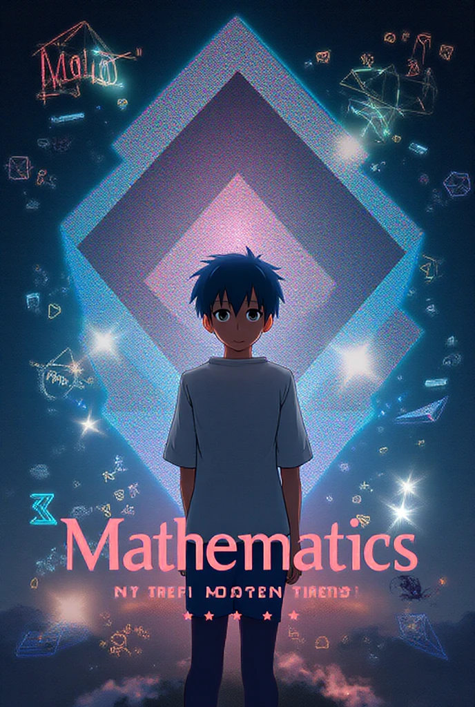 Front Cover – Anime + Math Theme ( Naruto Shippuden, one piece - SeaArt AI