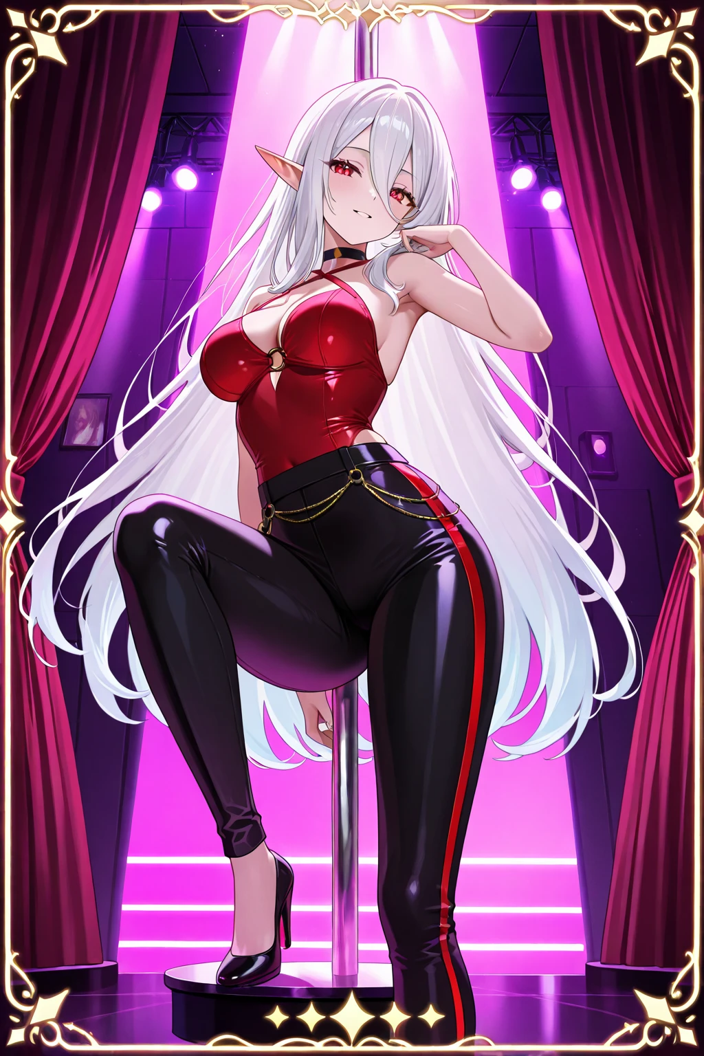 cat ear，white stockings，sexy beauty，High- sharpness，without wearing shoes