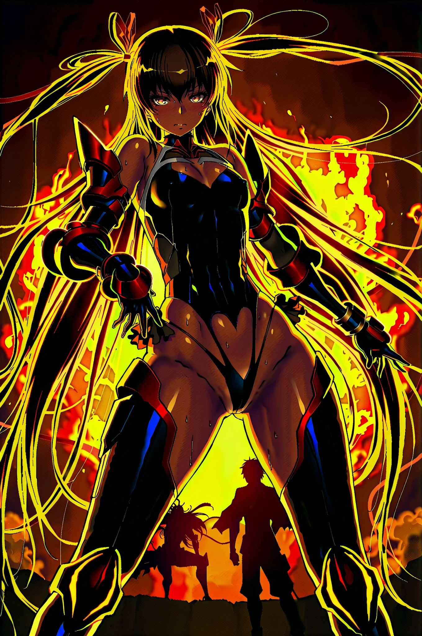 (masterpiece:1.2, Highest Quality,Super Detailed,strong backlighting:1.3,silhouette:1.45),, , // character, 1 Solo Female Mercenary, Shackle Motorized Troop Choccasein , 1.2,expression: expression full of murderous intent,PURPLE LEATHER TIGHT SUIT:1.2, Crawling pose, //Background, at night Background:1.2,,8k,Unreal Engine 5.Unity.Octanellender, Full sweatshirt , Sweating, Full of smoke , full of smoke, viewer, face Full sweatshirt , SWEAT DETAILS, robot cockpit